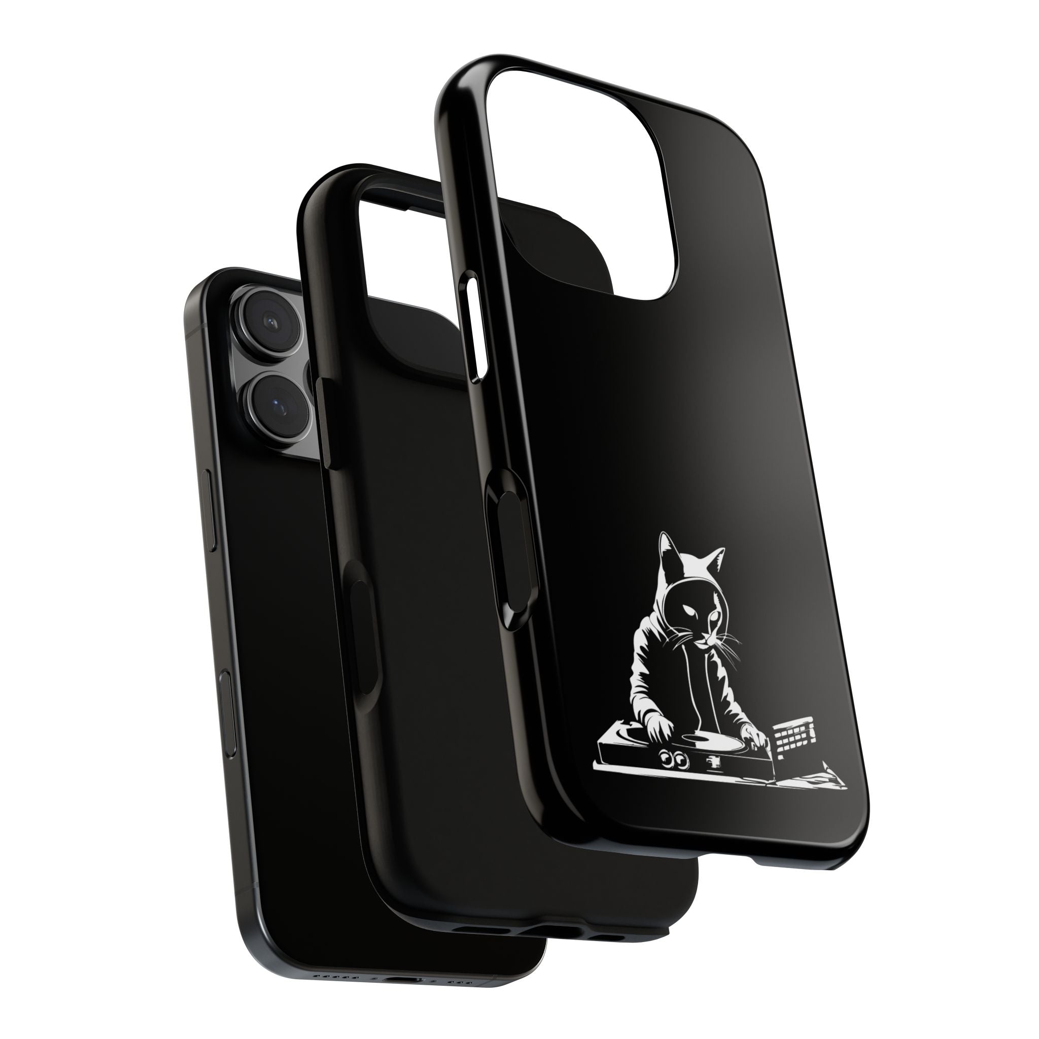 Cat DJ Phone Case | Stylish Tough Cases for Music Lovers, Gift for Cat Owners, Unique Phone Accessory, Cool Tech Gear