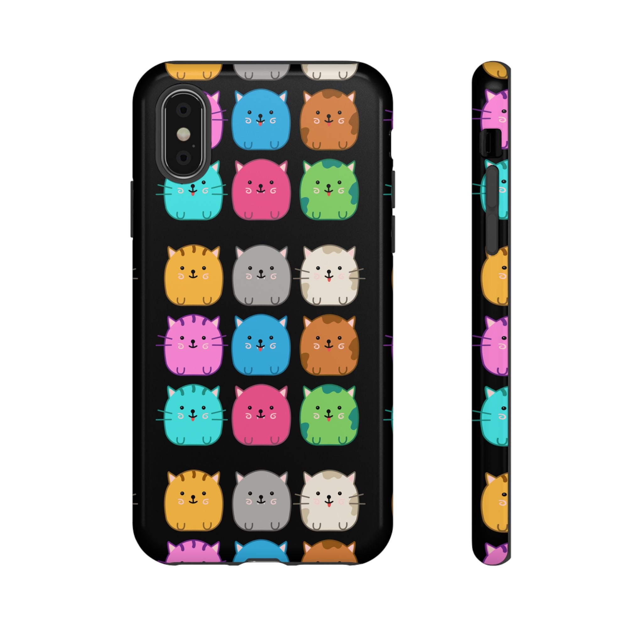 Cute Cat Phone Case, Kawaii Animal Lover Gift, Tough Phone Cover for Kids and Adults, Fun Cat Designs for Birthdays, Pet Lovers