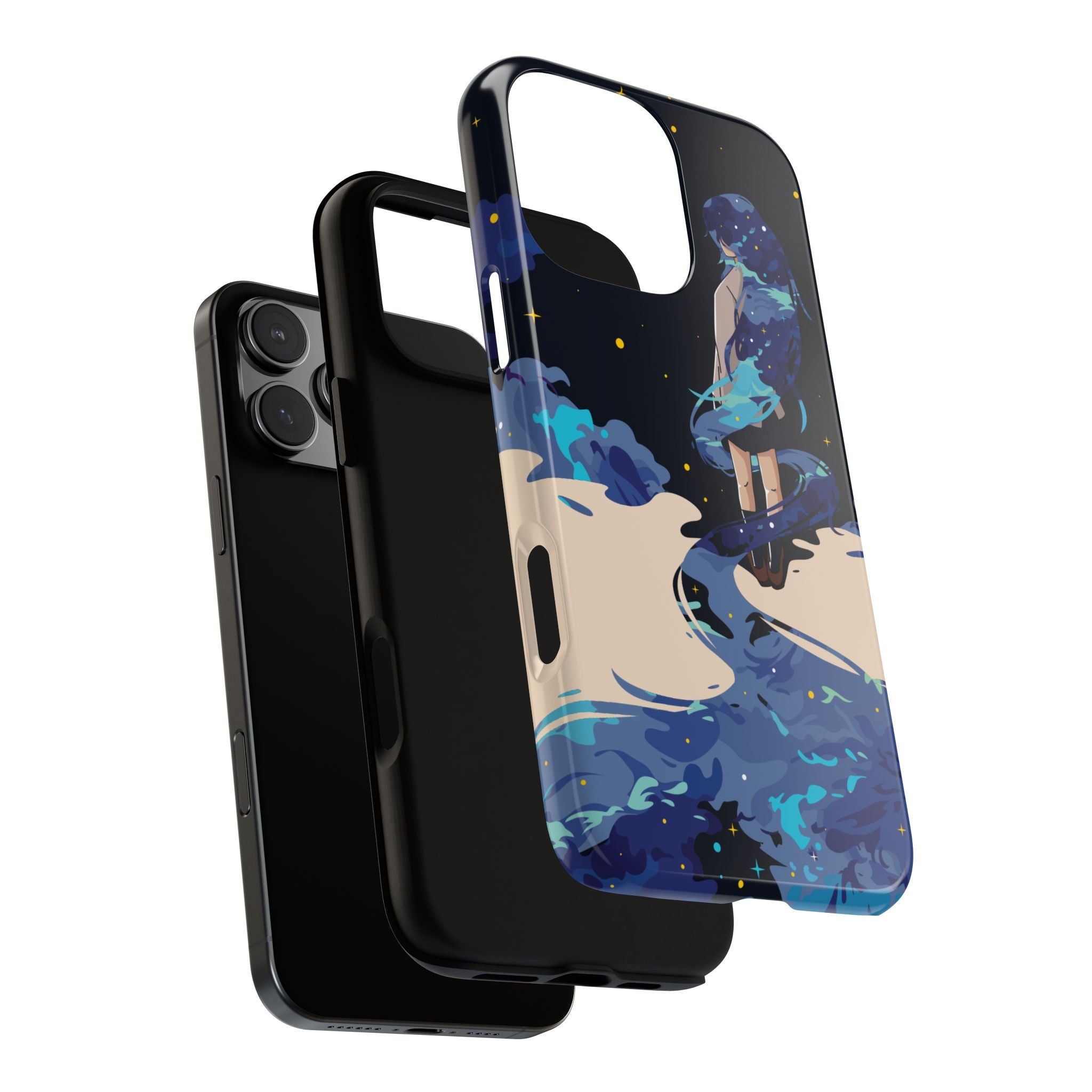 Galaxy-Inspired Phone Case, Celestial Design, Tough Phone Cover, Gift for Space Lovers, Artsy Accessories, Unique Merchandise