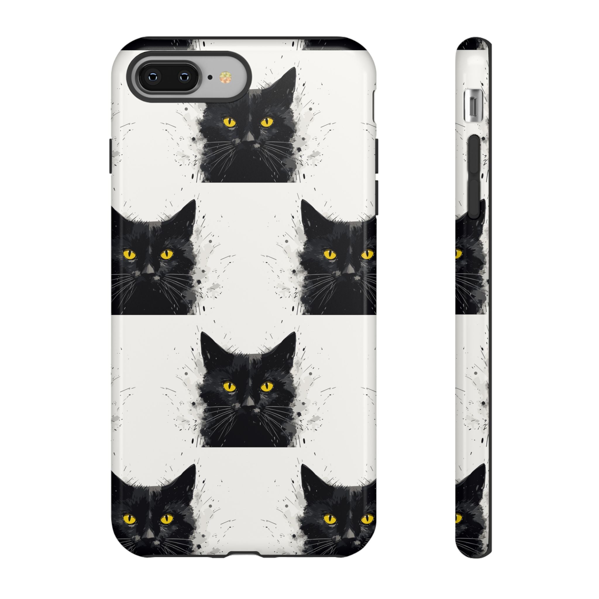 Black Cat Phone Case, Tough Cases, Cat Lover Gift, Unique Design, Halloween, Animal Accessories, Custom Phone Cover