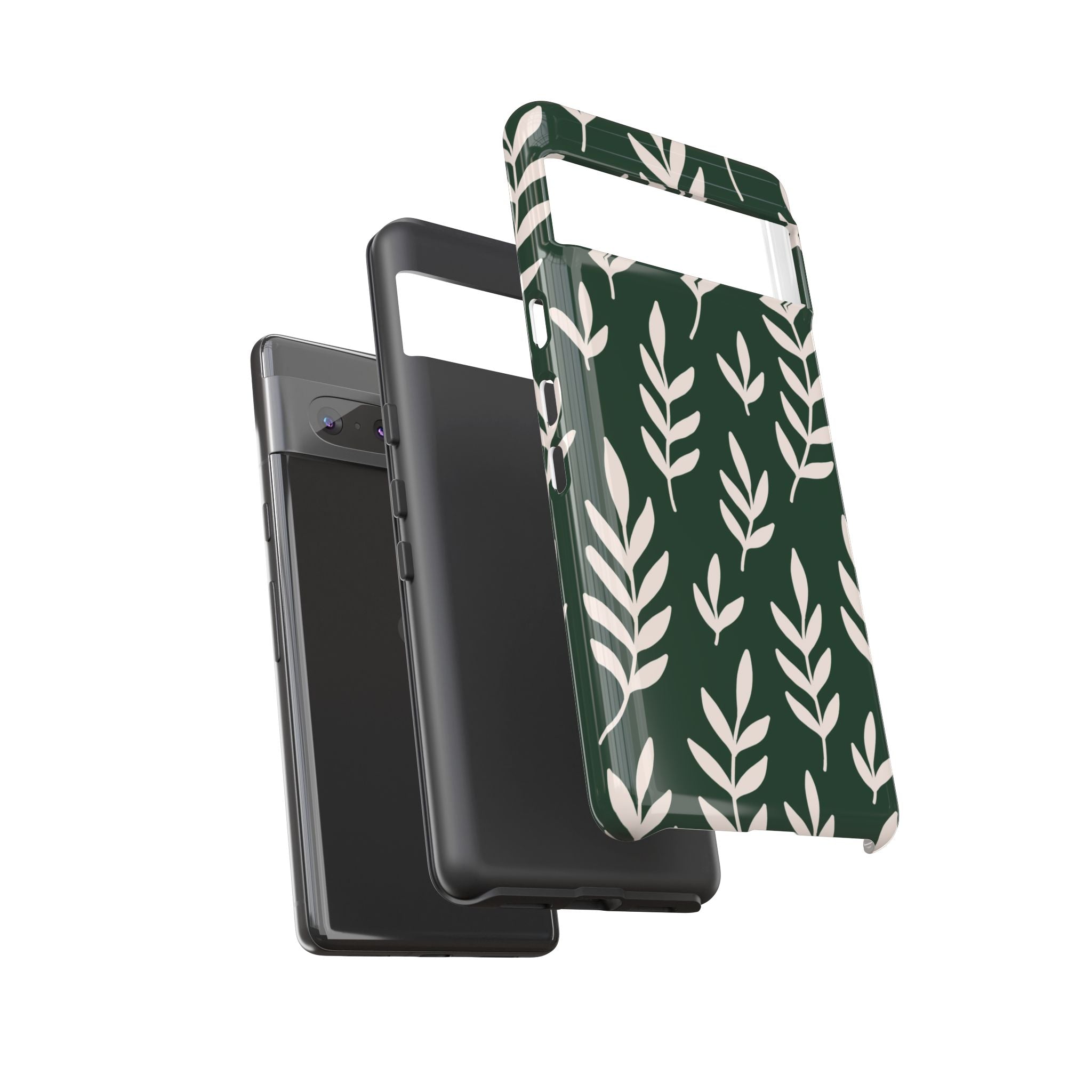 Leafy Phone Case, Tough Cases for Nature Lovers, Green Leaf Design, Eco-Friendly, Stylish Mobile Cover, Gift for Her