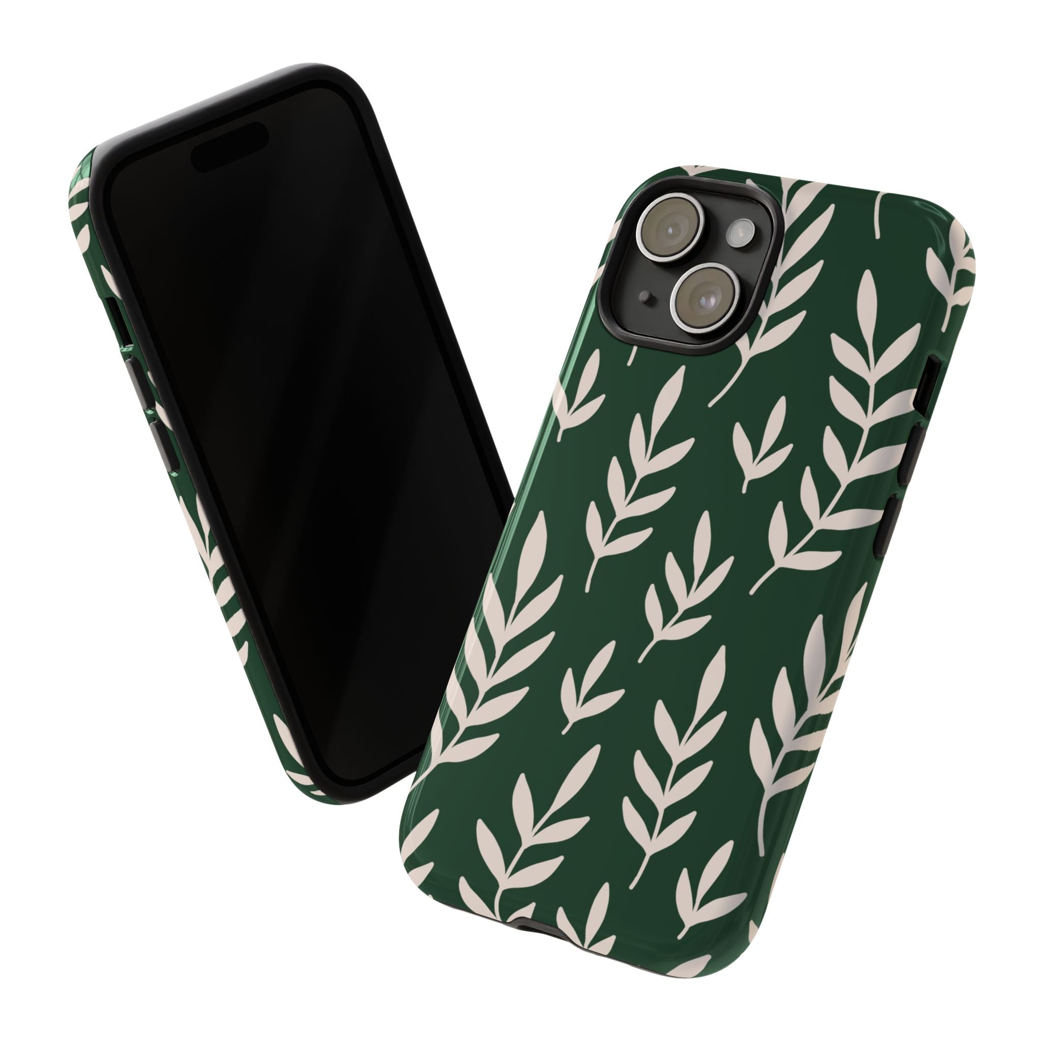 Leafy Phone Case, Tough Cases for Nature Lovers, Green Leaf Design, Eco-Friendly, Stylish Mobile Cover, Gift for Her