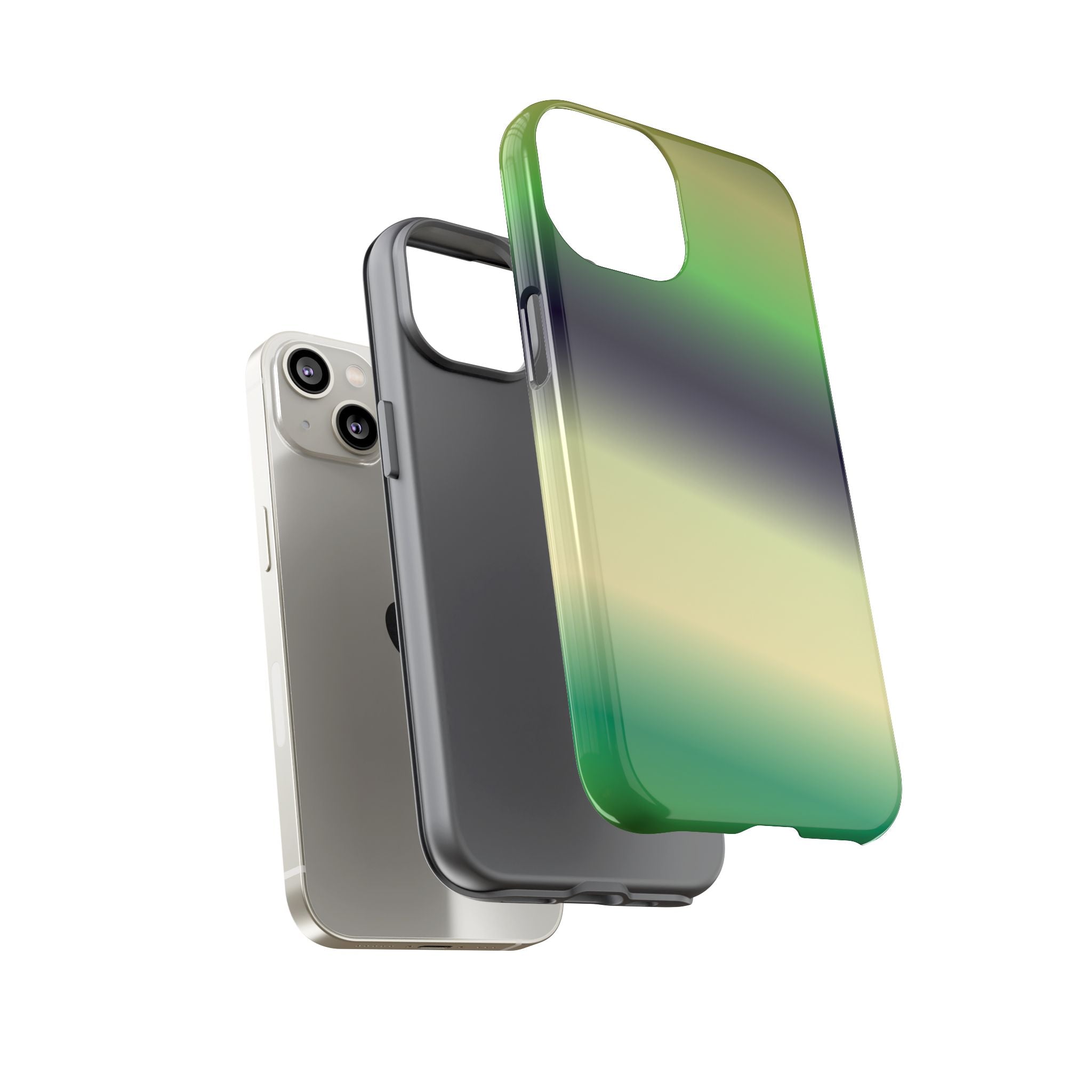 Gradient Phone Case - Tough Cases, Unique Cell Phone Cover, Stylish Tech Accessories, Green and Black Gradient, Perfect Gift