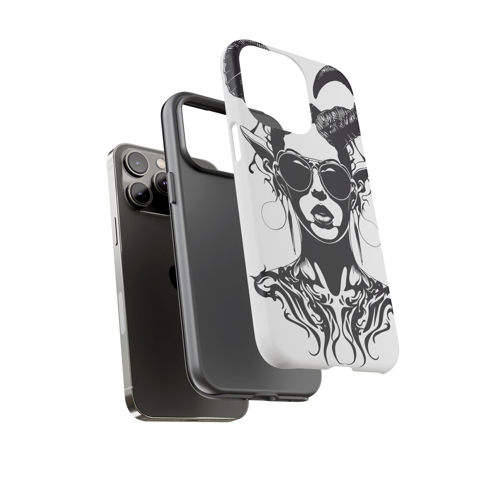 Tough Cases: Stylish Phone Case with Edgy Design, Protective Cover, Gift for Her, Trendy Accessories, Unique Art, Holiday Present