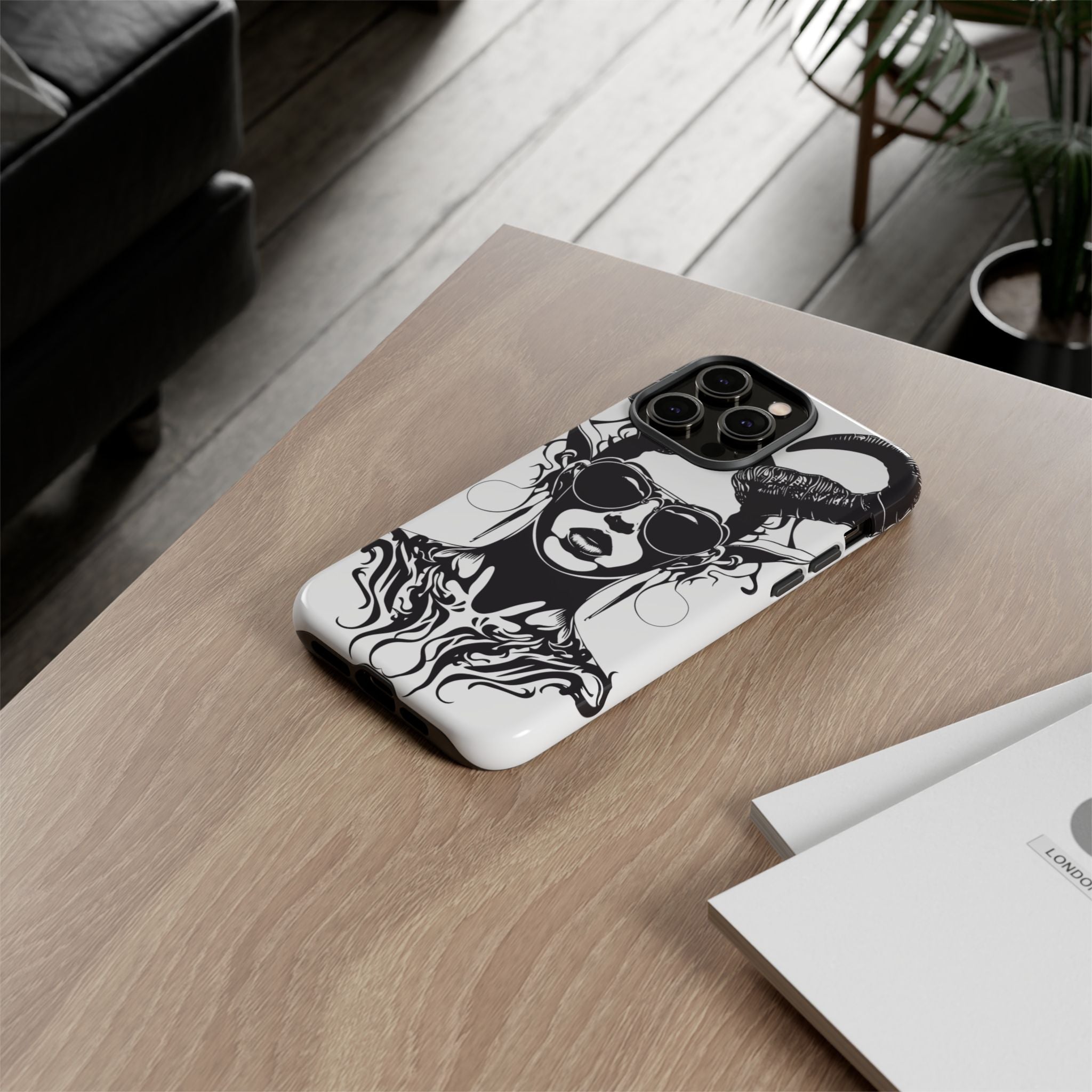 Tough Cases: Stylish Phone Case with Edgy Design, Protective Cover, Gift for Her, Trendy Accessories, Unique Art, Holiday Present