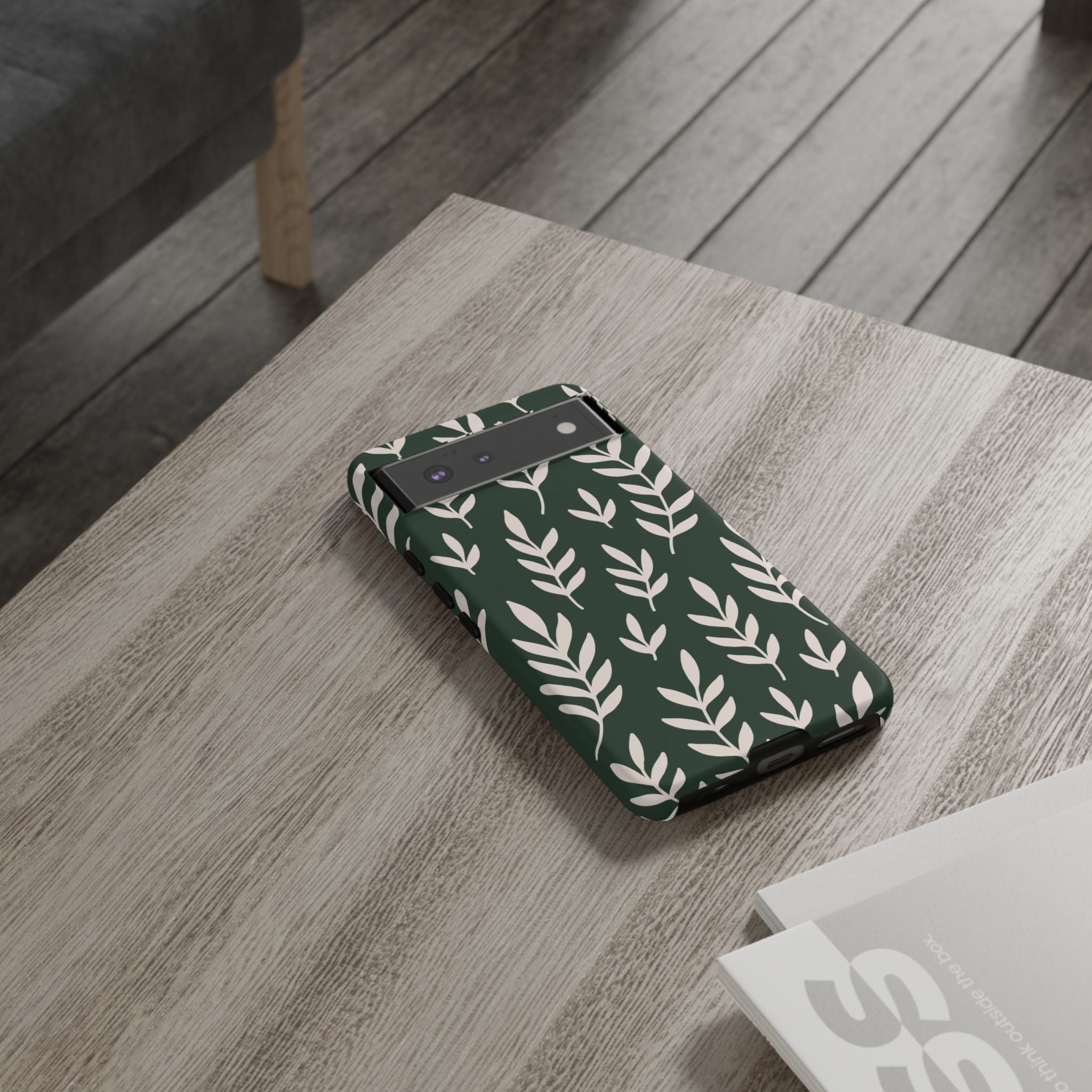 Leafy Phone Case, Tough Cases for Nature Lovers, Green Leaf Design, Eco-Friendly, Stylish Mobile Cover, Gift for Her