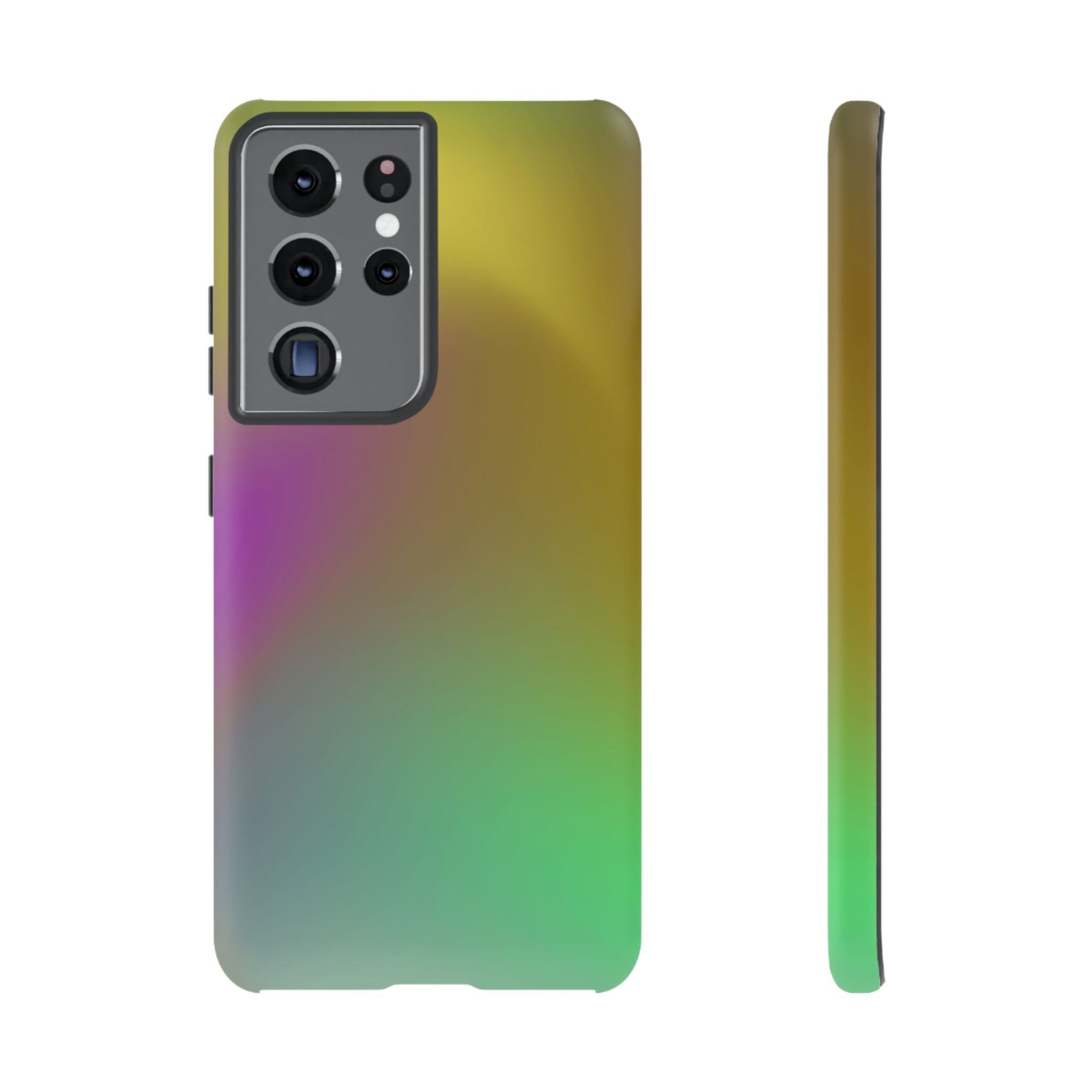 Vibrant Phone Case, Tough Cases, Colorful Phone Cover, Durable Mobile Case, Yellow Green Gradient Design