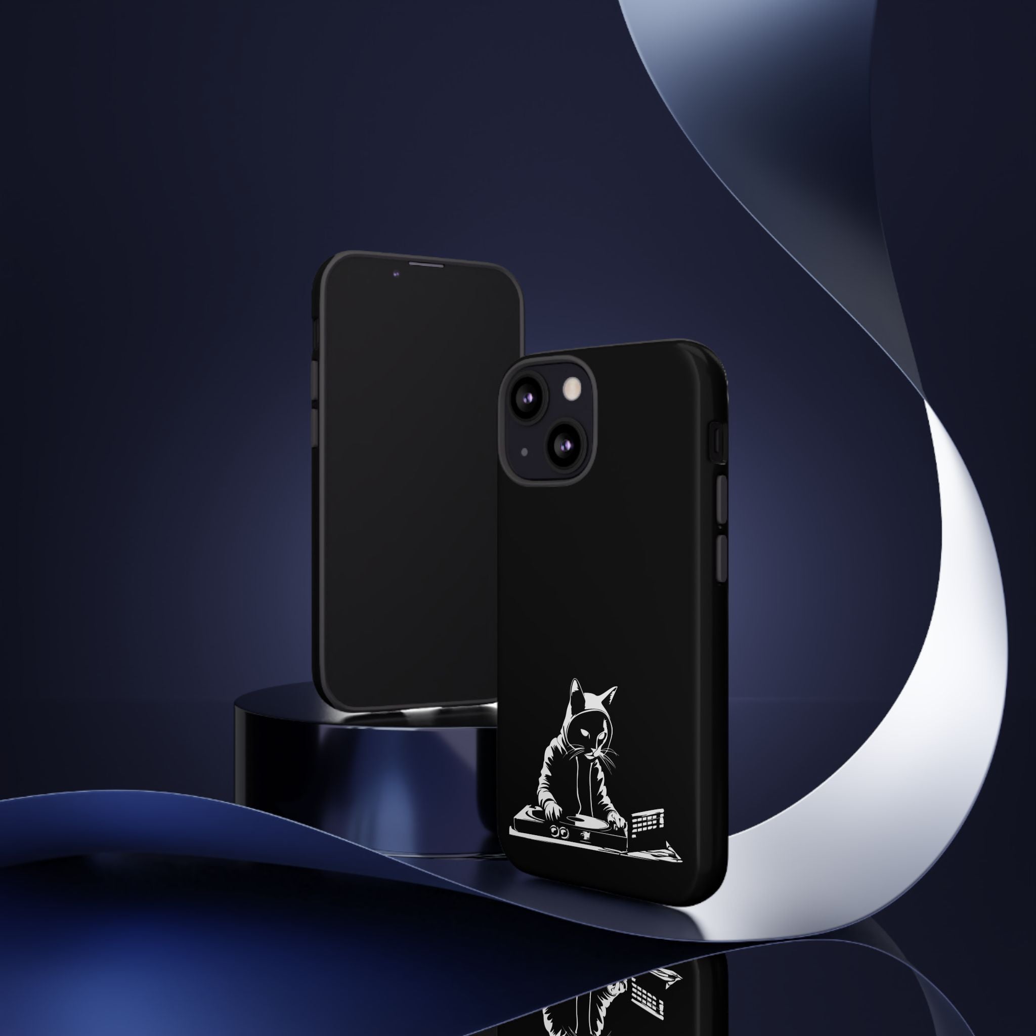 Cat DJ Phone Case | Stylish Tough Cases for Music Lovers, Gift for Cat Owners, Unique Phone Accessory, Cool Tech Gear