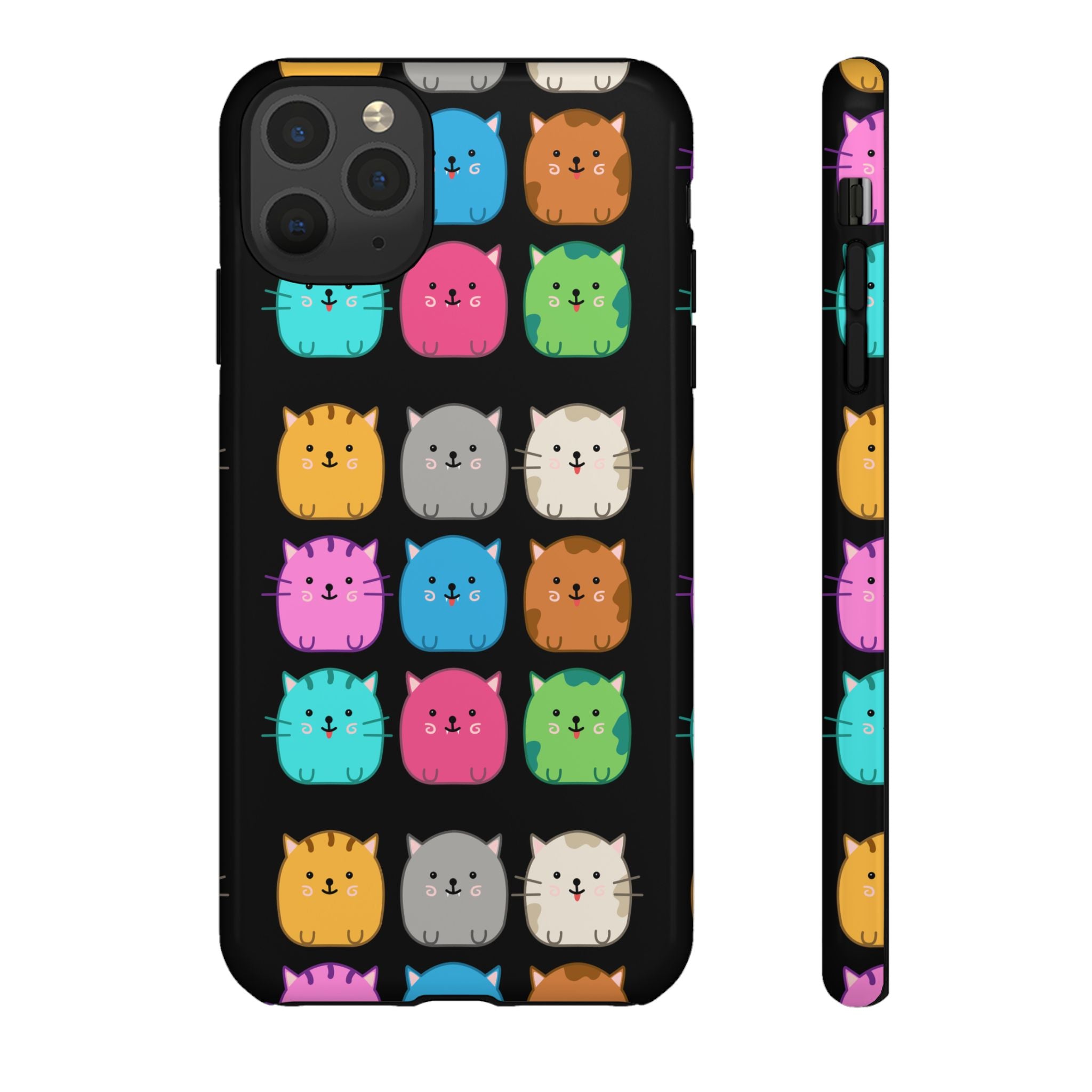Cute Cat Phone Case, Kawaii Animal Lover Gift, Tough Phone Cover for Kids and Adults, Fun Cat Designs for Birthdays, Pet Lovers