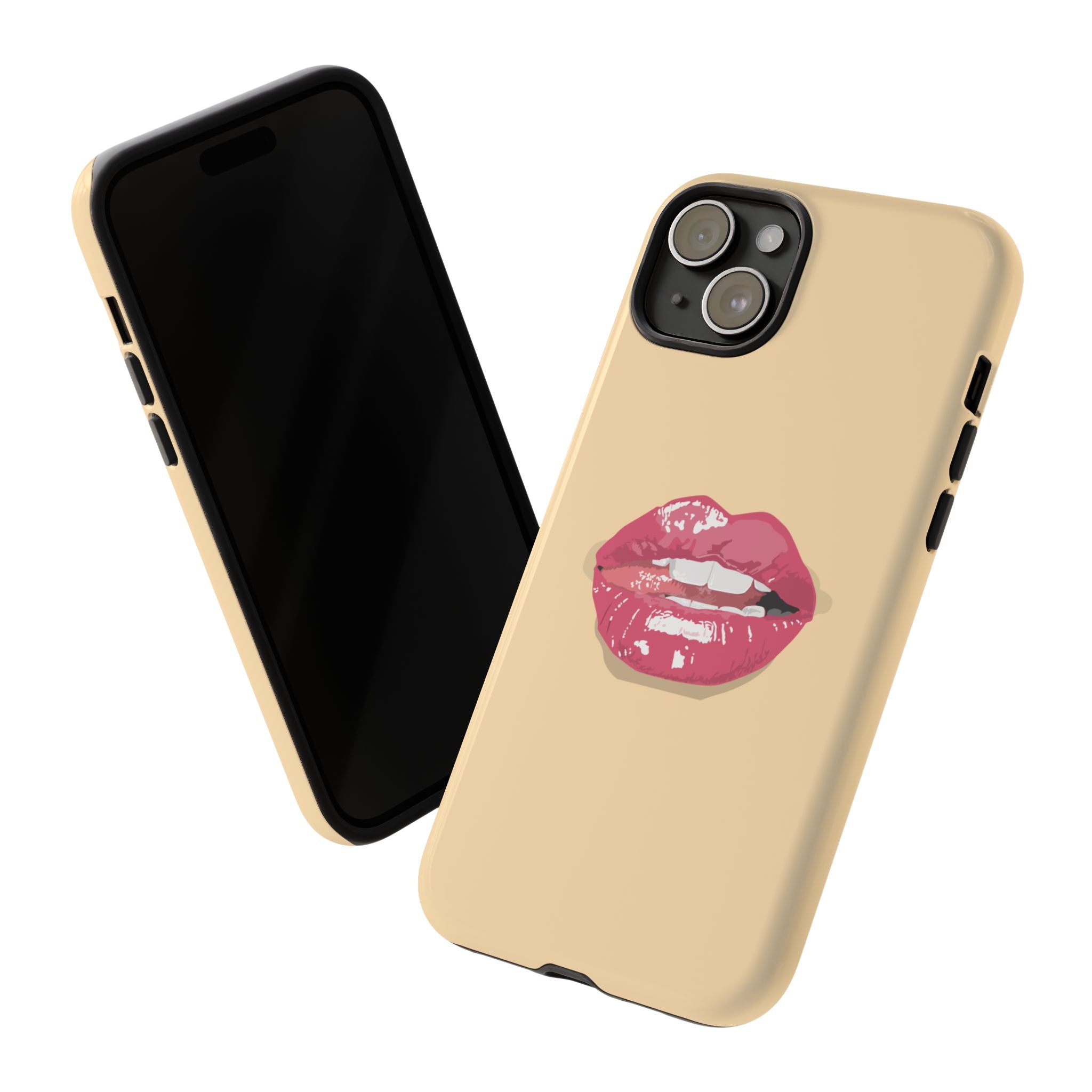 Stylish Phone Case with Lip Print, Trendy Mobile Cover, Fashion Accessory, Gift for Her, Cute Cell Phone Case
