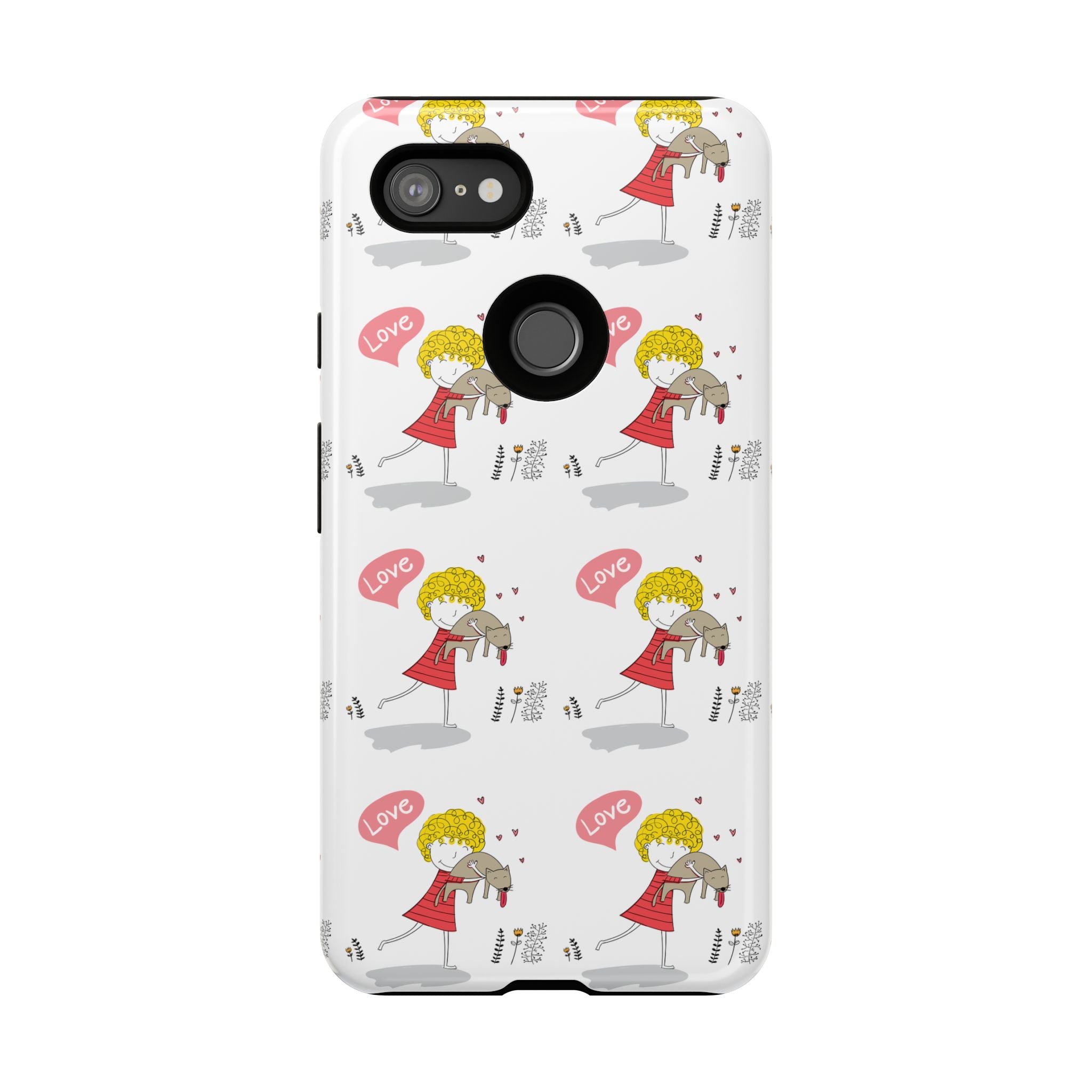 Love-Themed Phone Case | Cute Pet Lover Accessory, Perfect Gift for Birthdays, Anniversaries, Animal Lovers, Valentine's Day