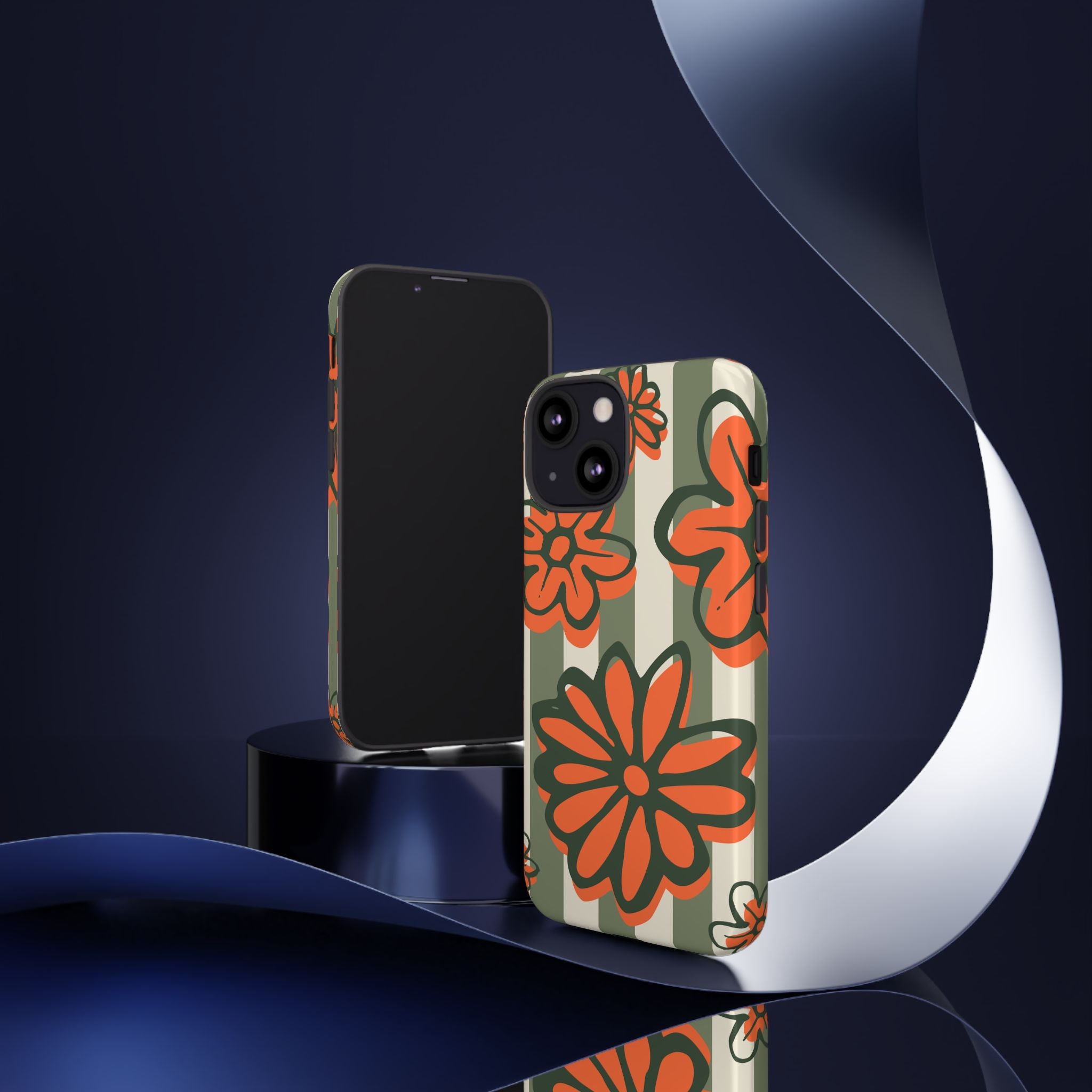 Floral Tough Phone Case - Trendy Protector for Pet Lovers, Super Cute Gift, Floral Design, Stylish Phone Cover, Unique Accessory