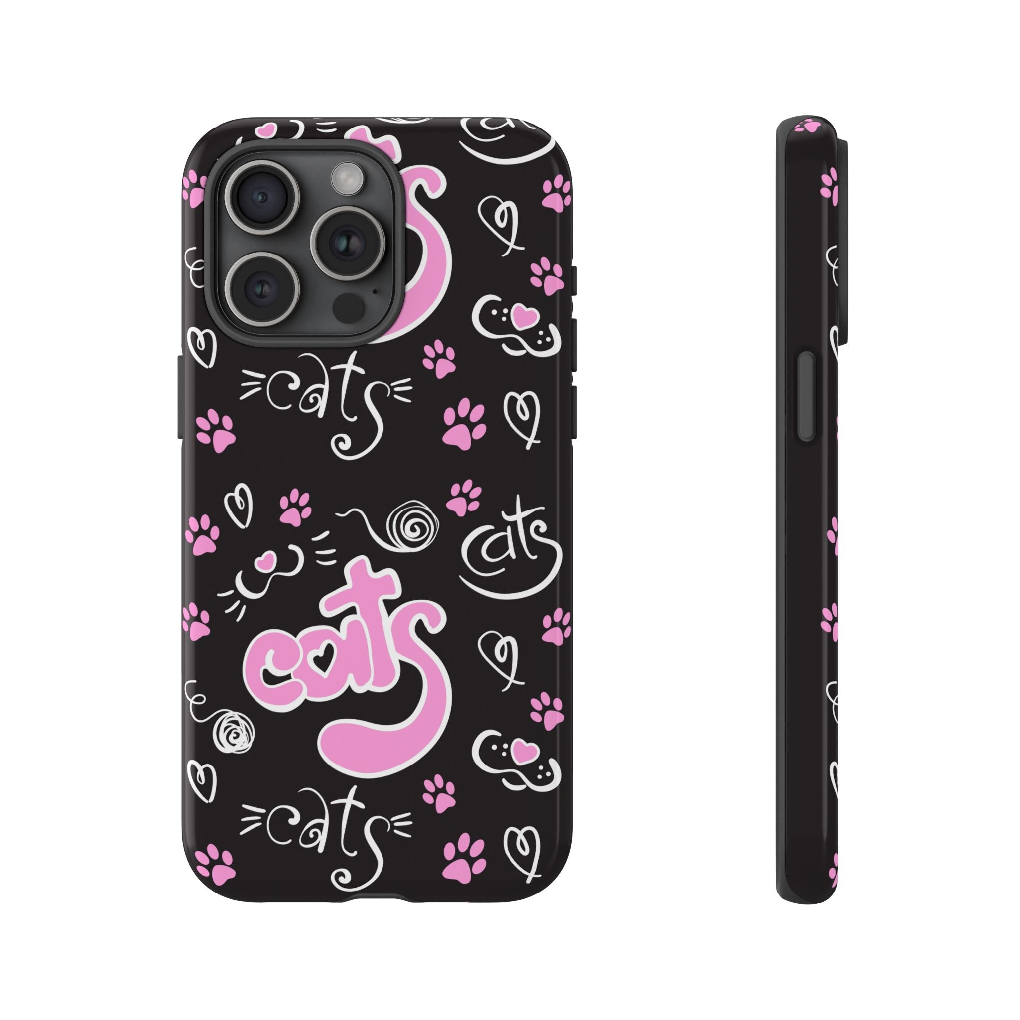 Cute Cat Print Phone Cases, Tough Cases for Cat Lovers, Pet Phone Cover, Gift for Cat Moms, Stylish Phone Accessories