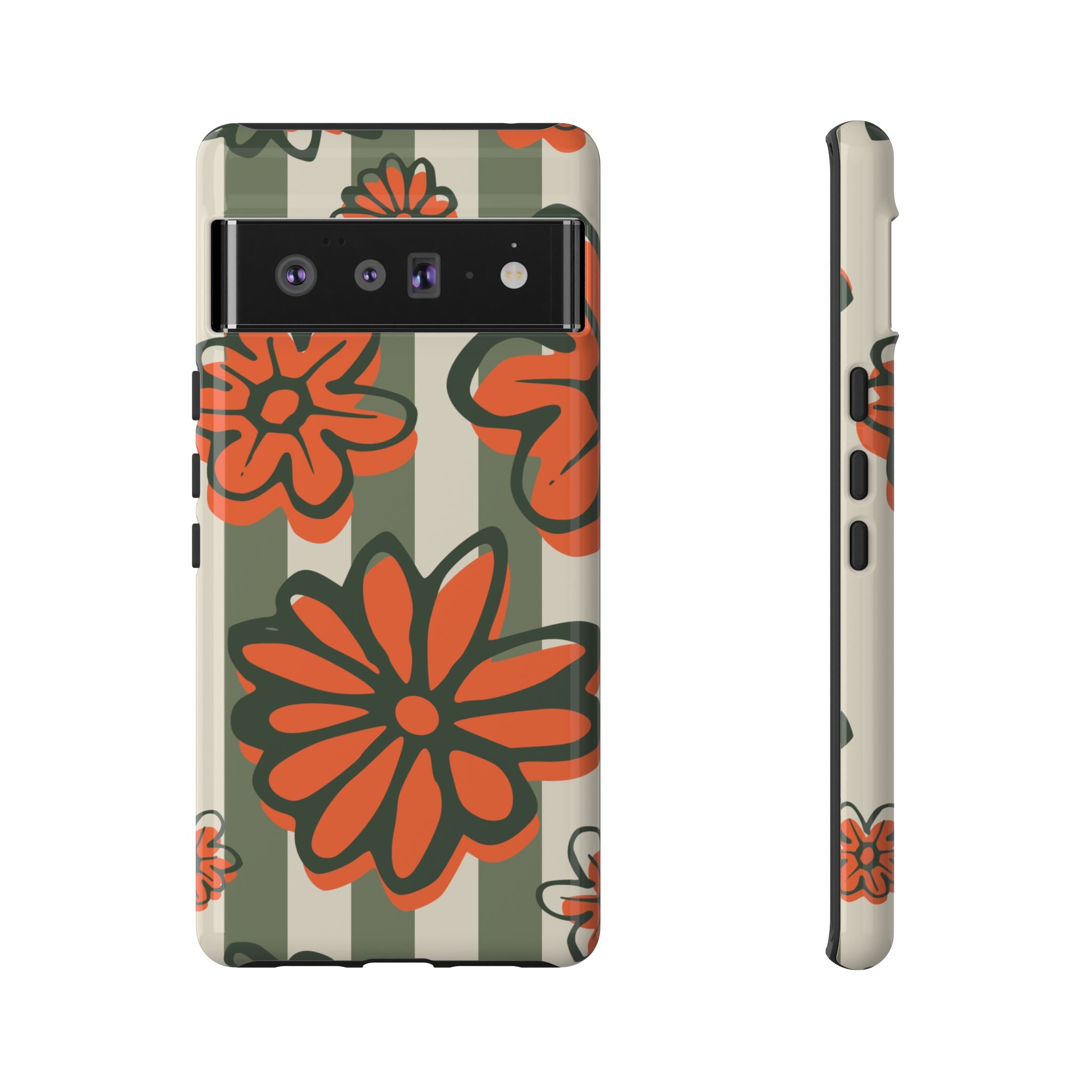 Floral Tough Phone Case - Trendy Protector for Pet Lovers, Super Cute Gift, Floral Design, Stylish Phone Cover, Unique Accessory