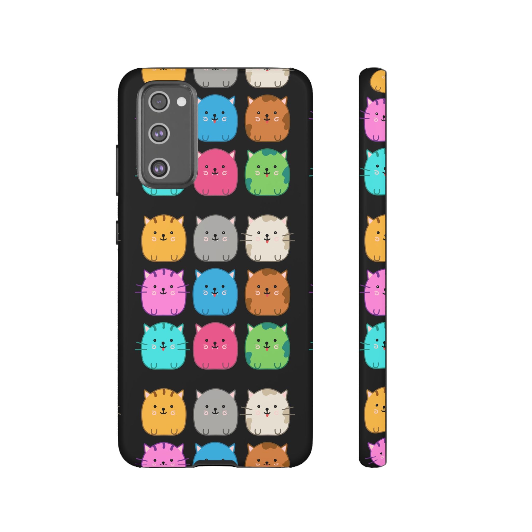Cute Cat Phone Case, Kawaii Animal Lover Gift, Tough Phone Cover for Kids and Adults, Fun Cat Designs for Birthdays, Pet Lovers