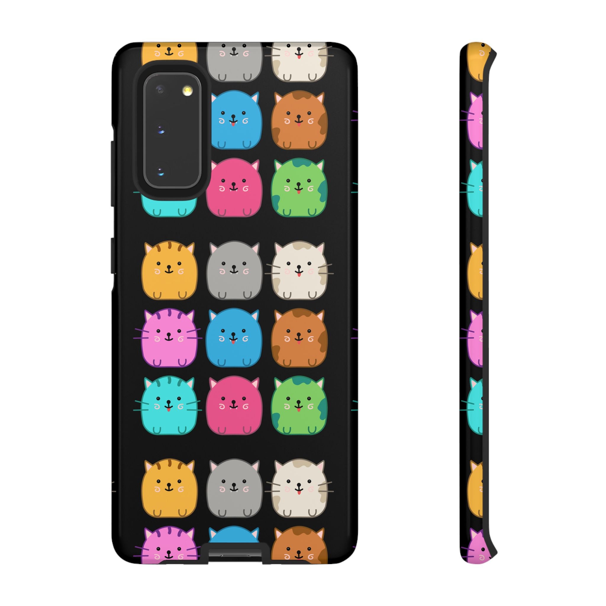 Cute Cat Phone Case, Kawaii Animal Lover Gift, Tough Phone Cover for Kids and Adults, Fun Cat Designs for Birthdays, Pet Lovers