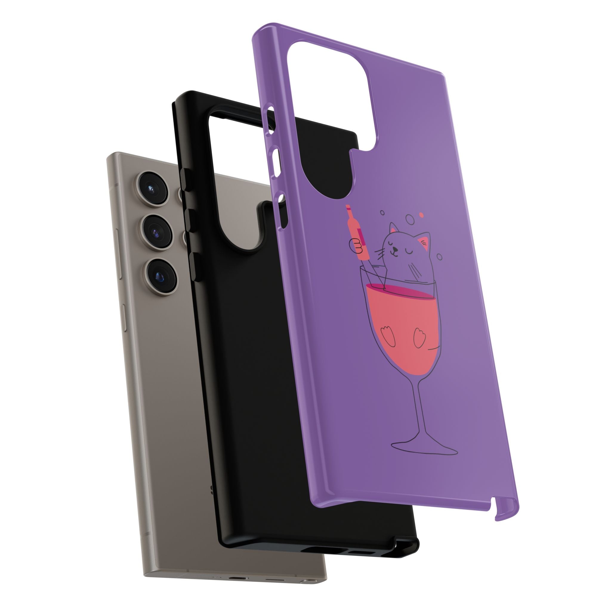 Cute Cat Phone Case, Fun Gift for Cat Lovers, Colorful Phone Cover, Pet Lover Accessory, Unique Cat Themed Case
