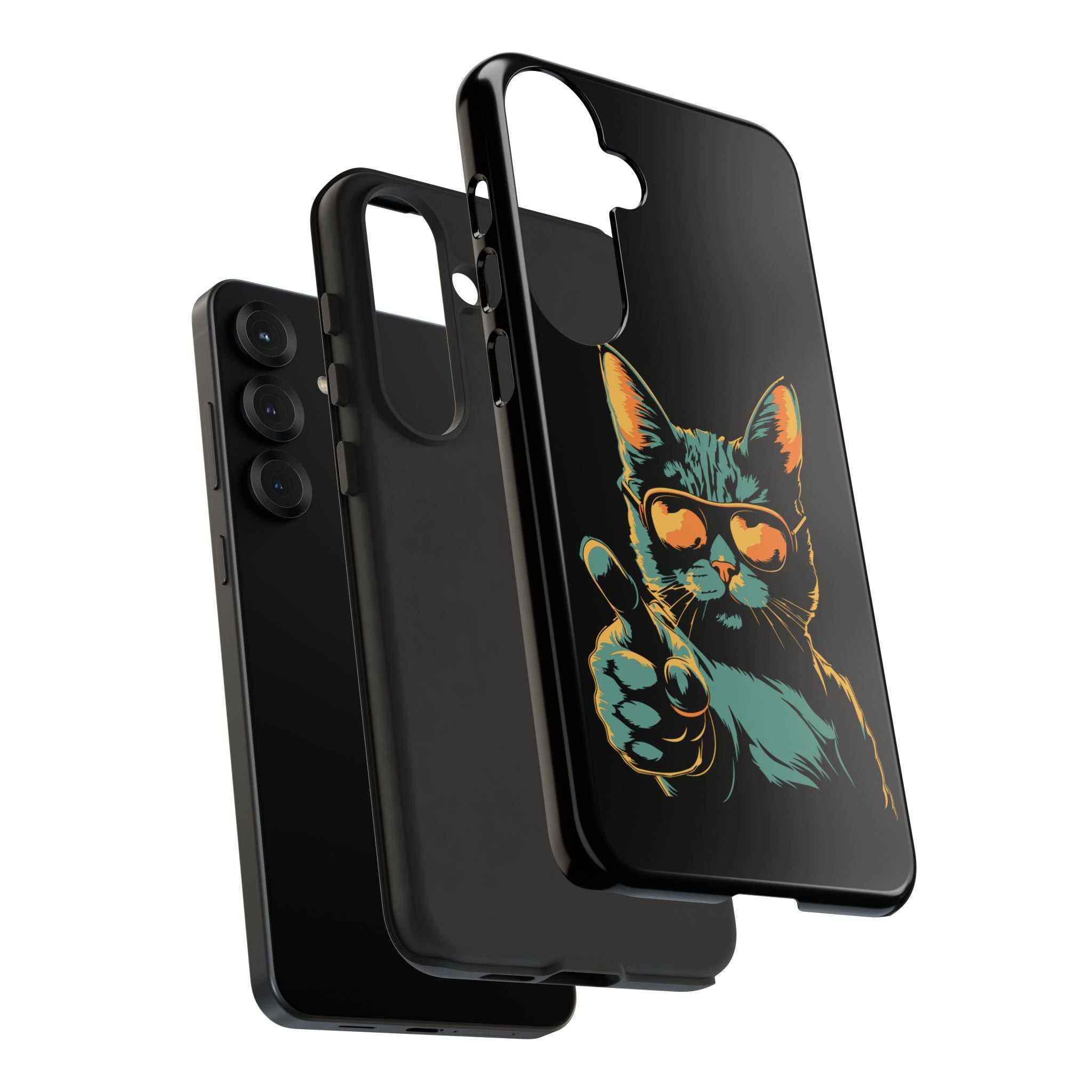 Cool Cat Phone Case, Stylish Phone Cover, Pet Lover Gift, Cute Cat Design, Fun Cat Accessories