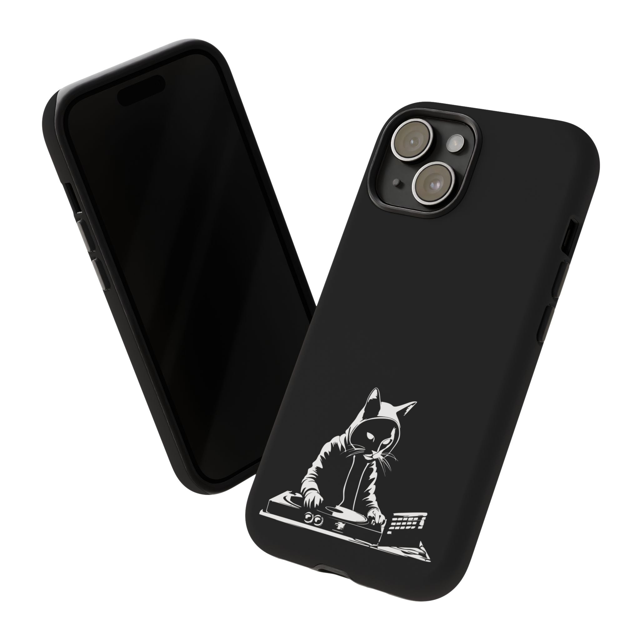Cat DJ Phone Case | Stylish Tough Cases for Music Lovers, Gift for Cat Owners, Unique Phone Accessory, Cool Tech Gear