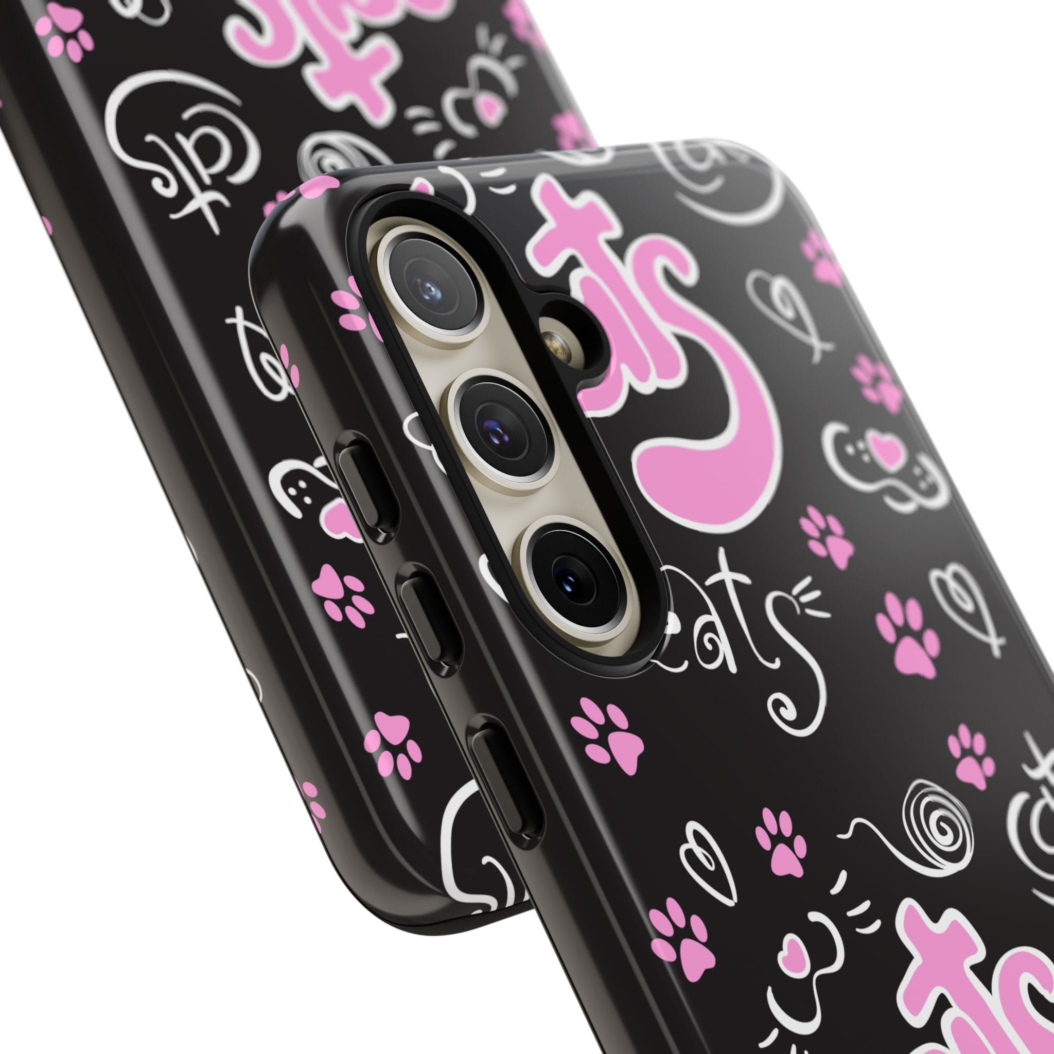 Cute Cat Print Phone Cases, Tough Cases for Cat Lovers, Pet Phone Cover, Gift for Cat Moms, Stylish Phone Accessories