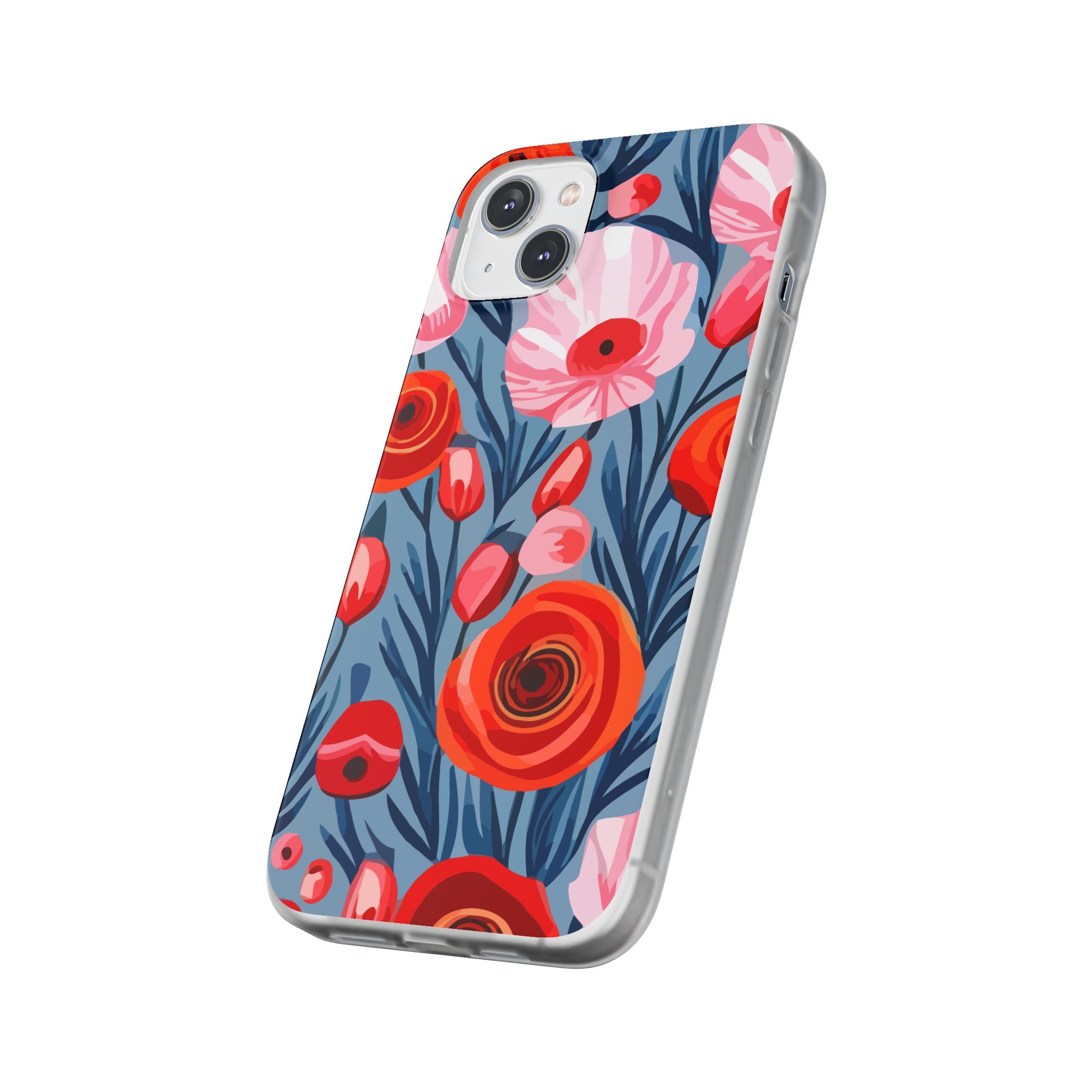 Beautiful Floral Flexi Cases for Phone, Stylish Protective Cover, Gift for Her, Phone Accessories, Floral Design