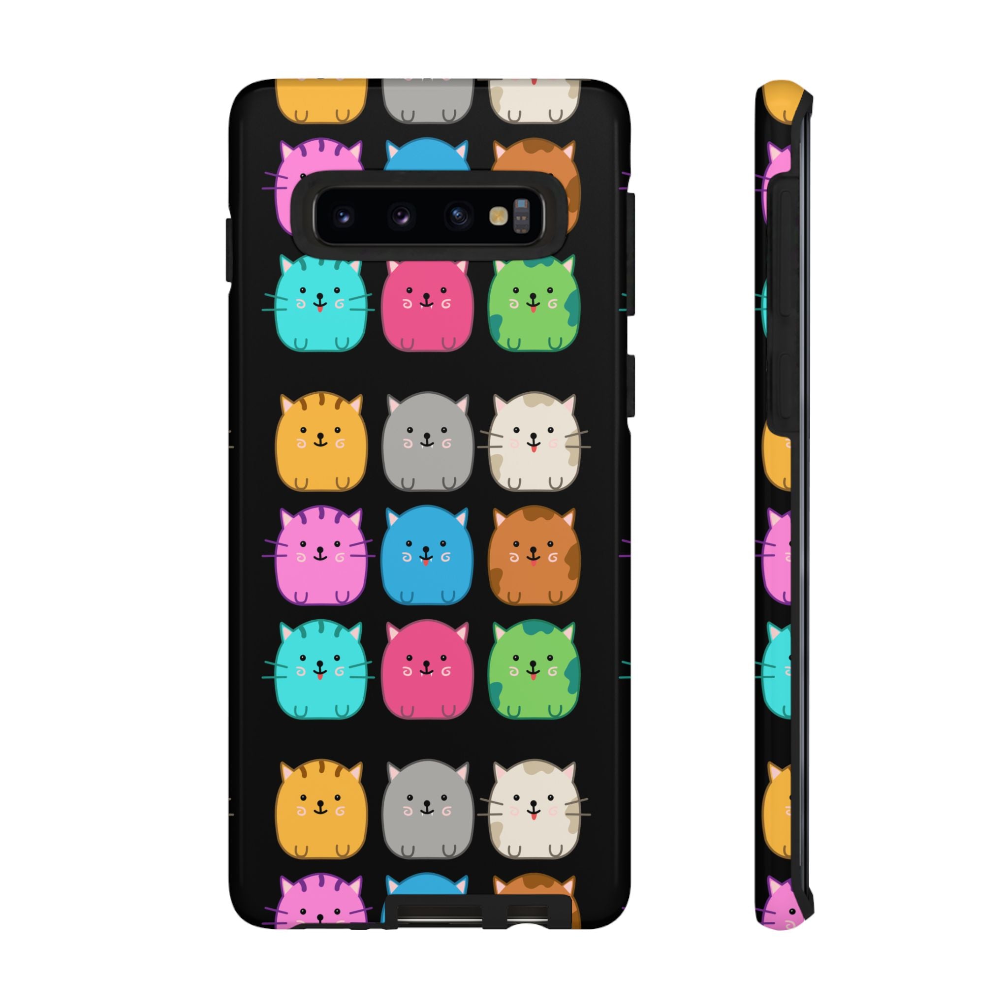 Cute Cat Phone Case, Kawaii Animal Lover Gift, Tough Phone Cover for Kids and Adults, Fun Cat Designs for Birthdays, Pet Lovers