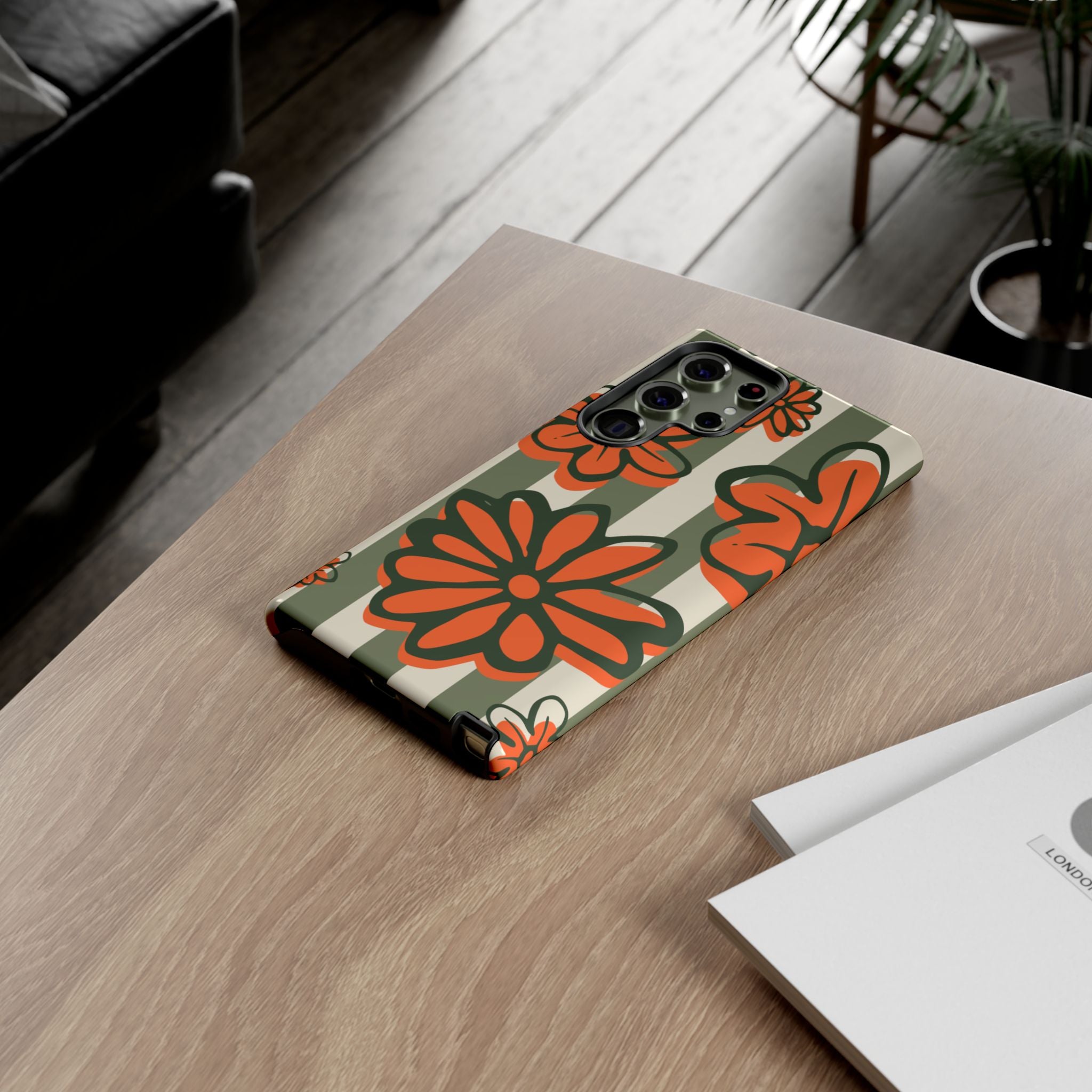 Floral Tough Phone Case - Trendy Protector for Pet Lovers, Super Cute Gift, Floral Design, Stylish Phone Cover, Unique Accessory