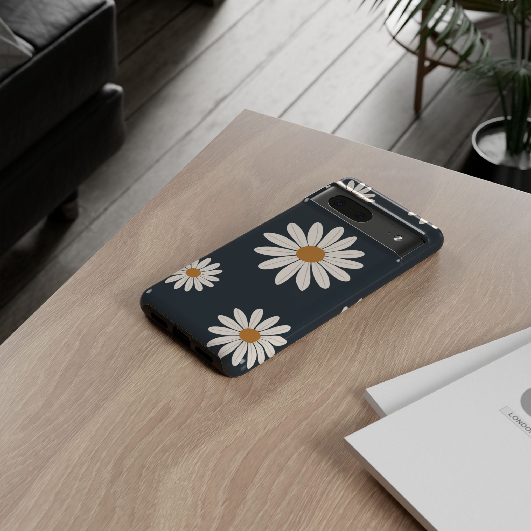 Daisy Phone Case, Floral Phone Cover, Tough Phone Case, Gift for Flower Lovers, Smartphone Accessory, Spring Design