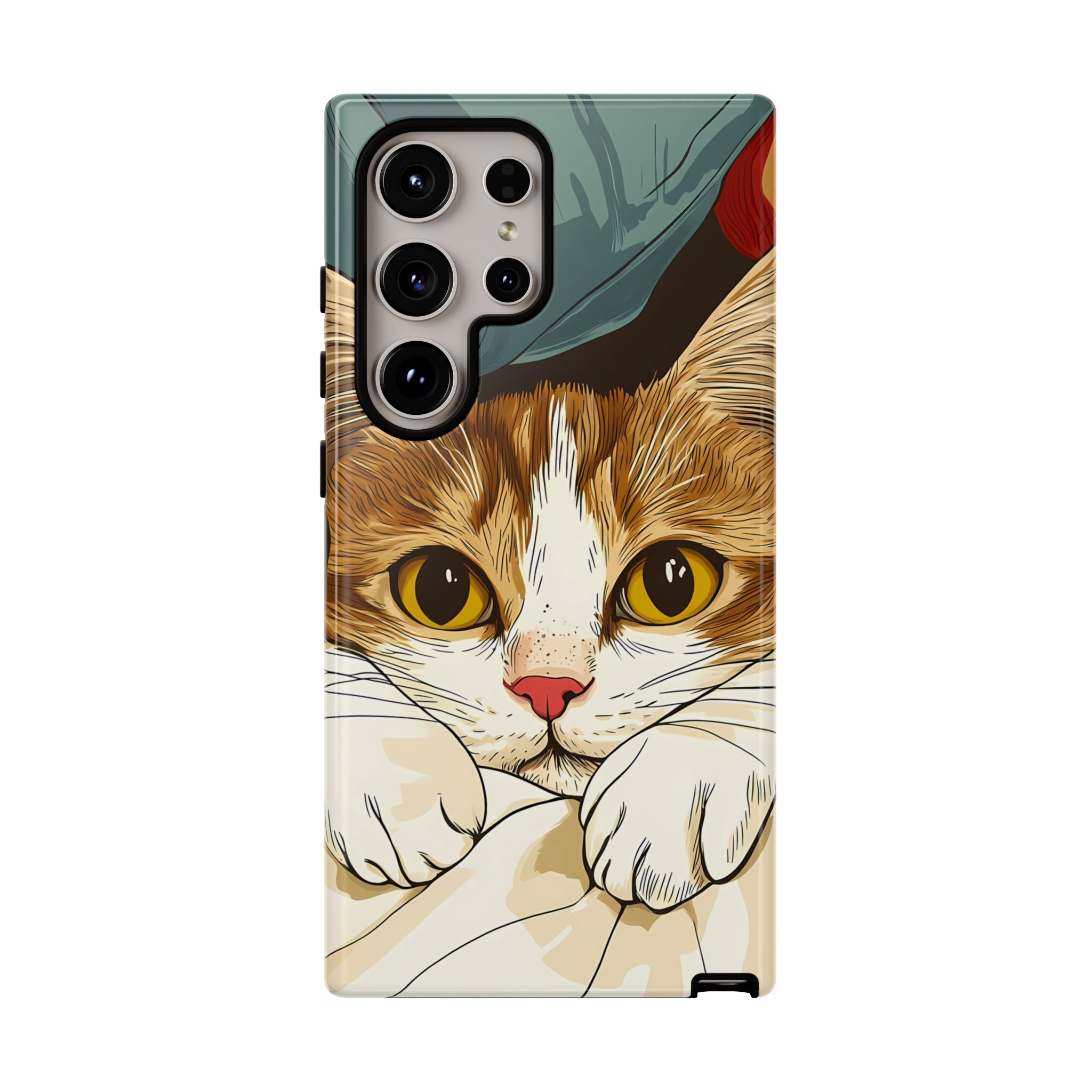 Cute Cat Phone Case - Ideal for Cat Lovers, Pet Owners, Birthday Gifts, Smartphone Accessories, Funny Pet Humor