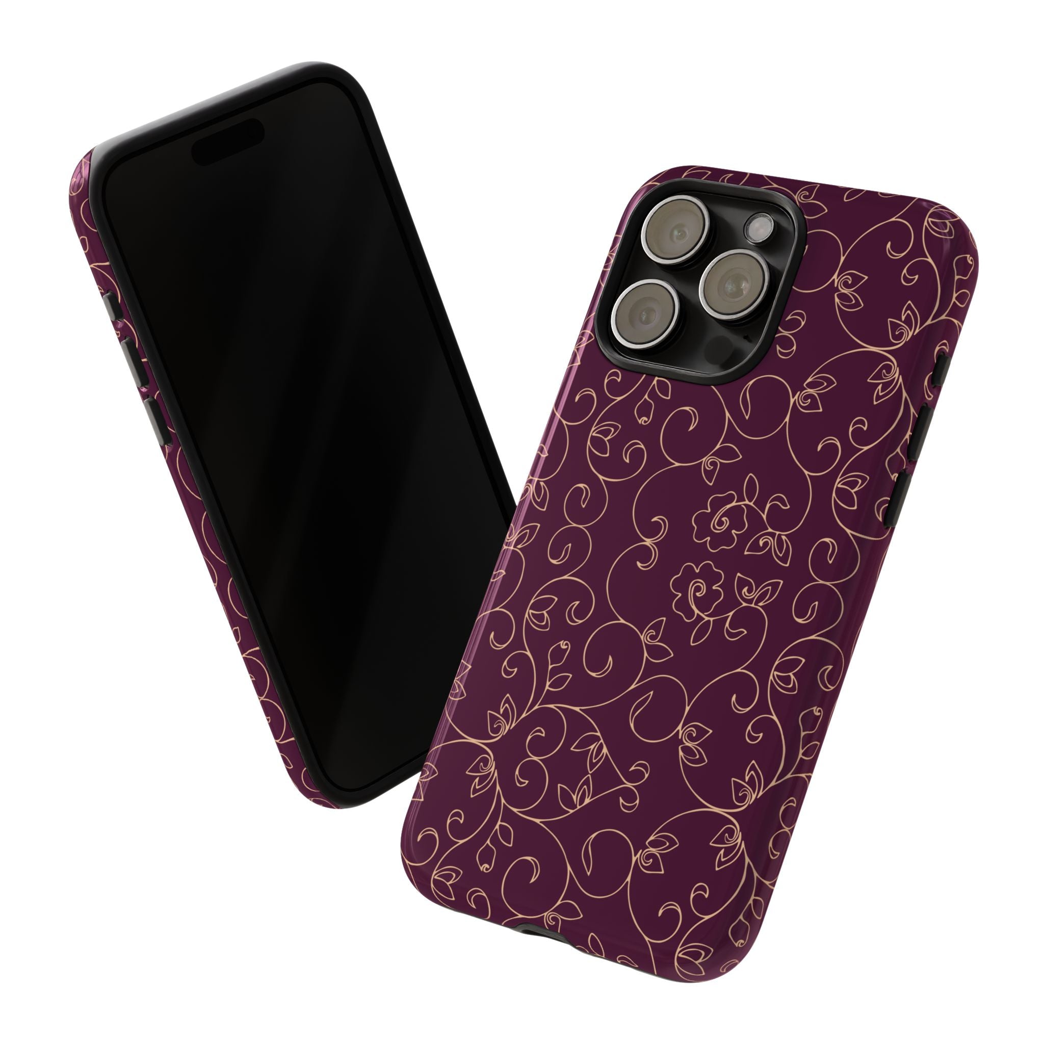 Elegant Floral Phone Case | Durable Mobile Cover, Gift for Her, Floral Design, Stylish Accessory, Phone Protection