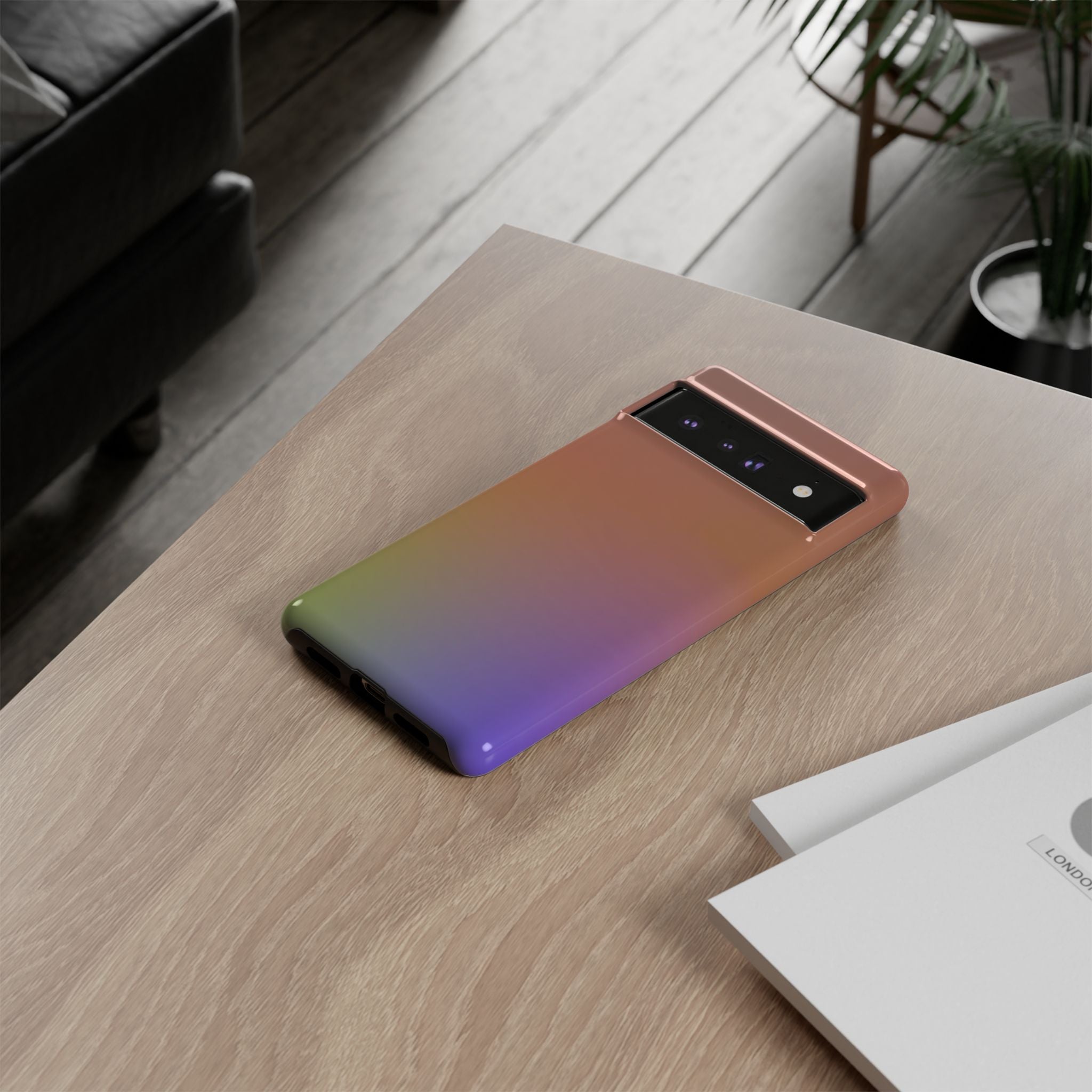 Colorful Gradient Phone Case, Tough Cases for iPhone, Customizable Phone Cover, Trendy Tech Accessory, Gift for Tech Lovers