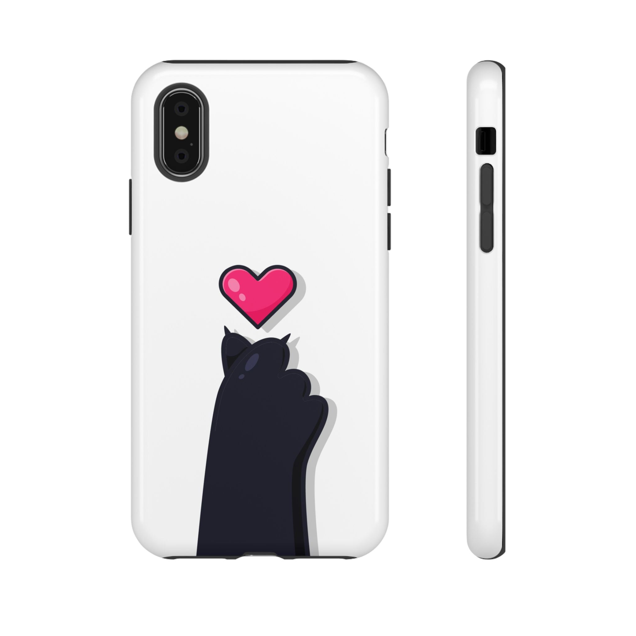 Cute Cat Love Phone Case, Tough Cell Phone Cover, Animal Lover Gifts, Pet Parent Accessories, Valentine's Day Essentials