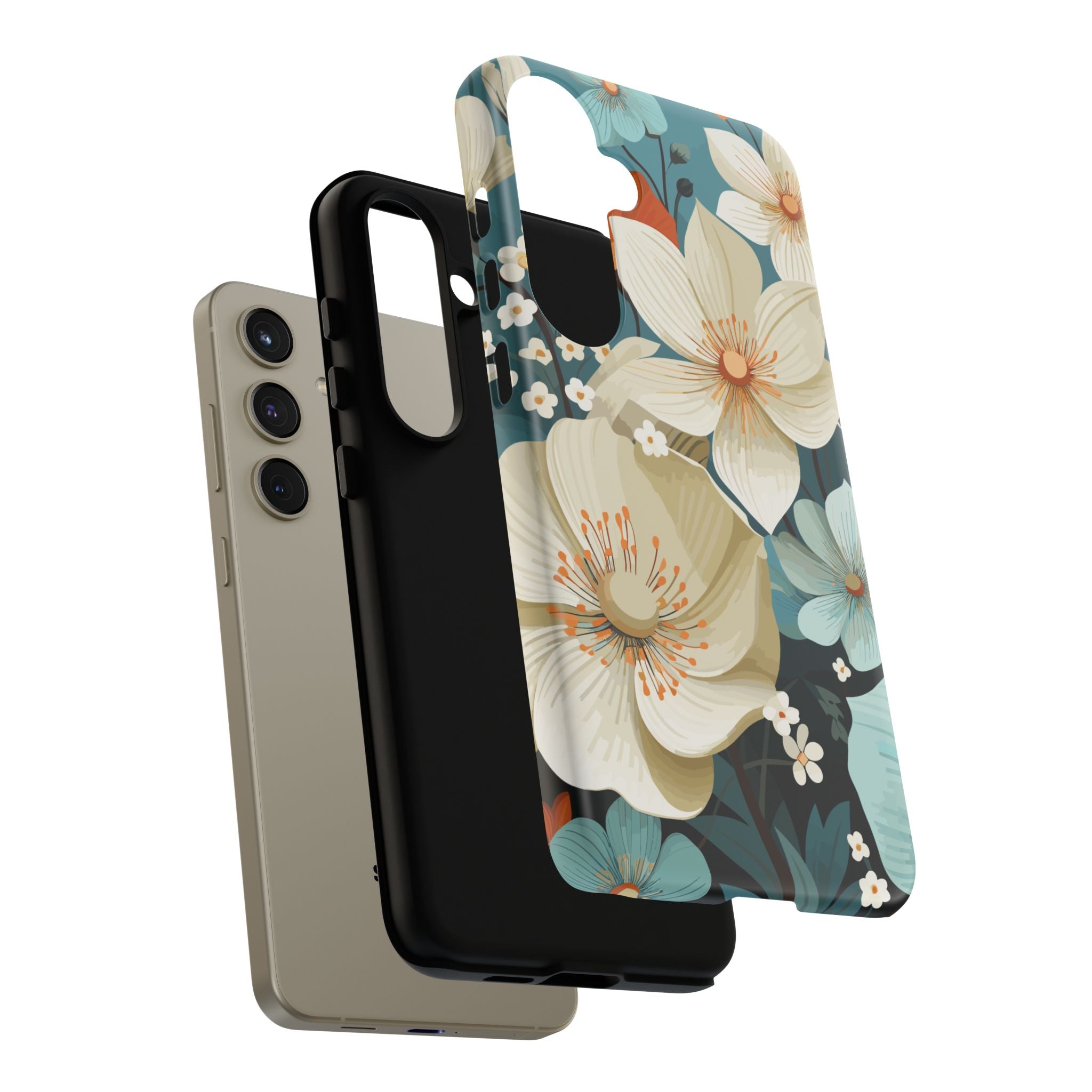 Floral Phone Case, Stylish Tough Cases with Botanical Design, Flower Print Phone Cover, Gifts for Nature Lovers, Eco-Friendly Mobile Cover