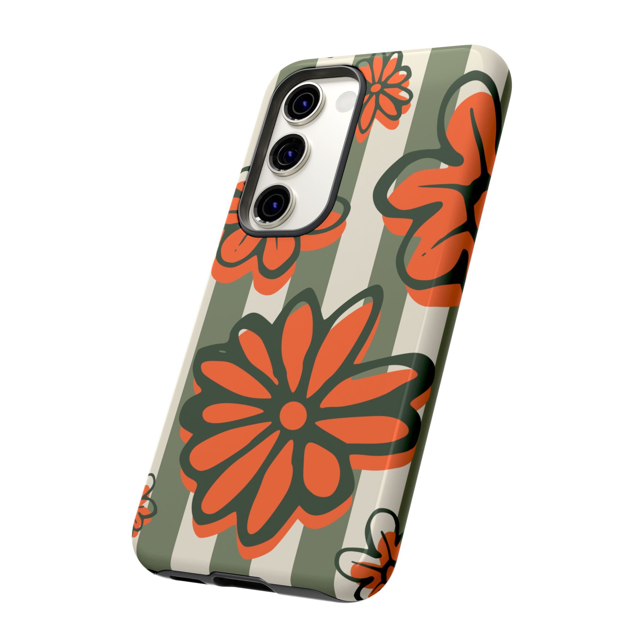 Floral Tough Phone Case - Trendy Protector for Pet Lovers, Super Cute Gift, Floral Design, Stylish Phone Cover, Unique Accessory