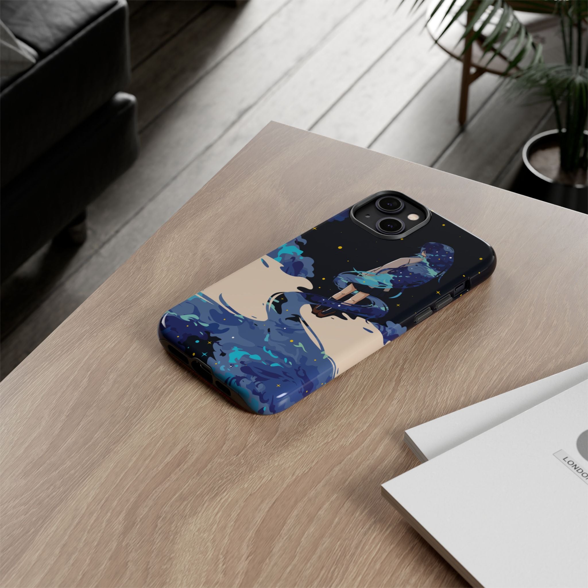 Galaxy-Inspired Phone Case, Celestial Design, Tough Phone Cover, Gift for Space Lovers, Artsy Accessories, Unique Merchandise