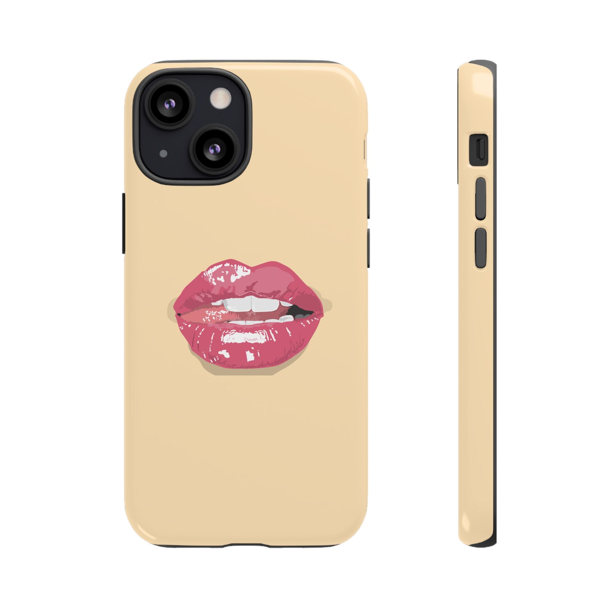 Stylish Phone Case with Lip Print, Trendy Mobile Cover, Fashion Accessory, Gift for Her, Cute Cell Phone Case