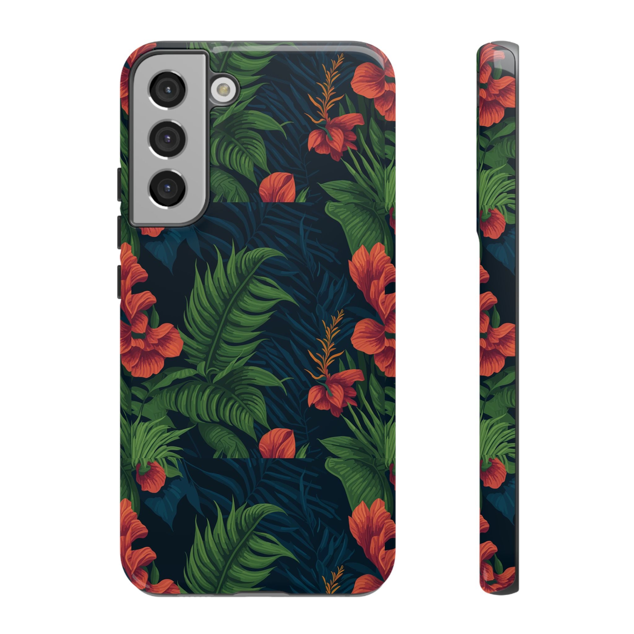 Tropical Phone Case with Floral Design, Eco-Friendly Protection for Summer Vibes, Ideal Gift for Nature Lovers, Vibrant Background