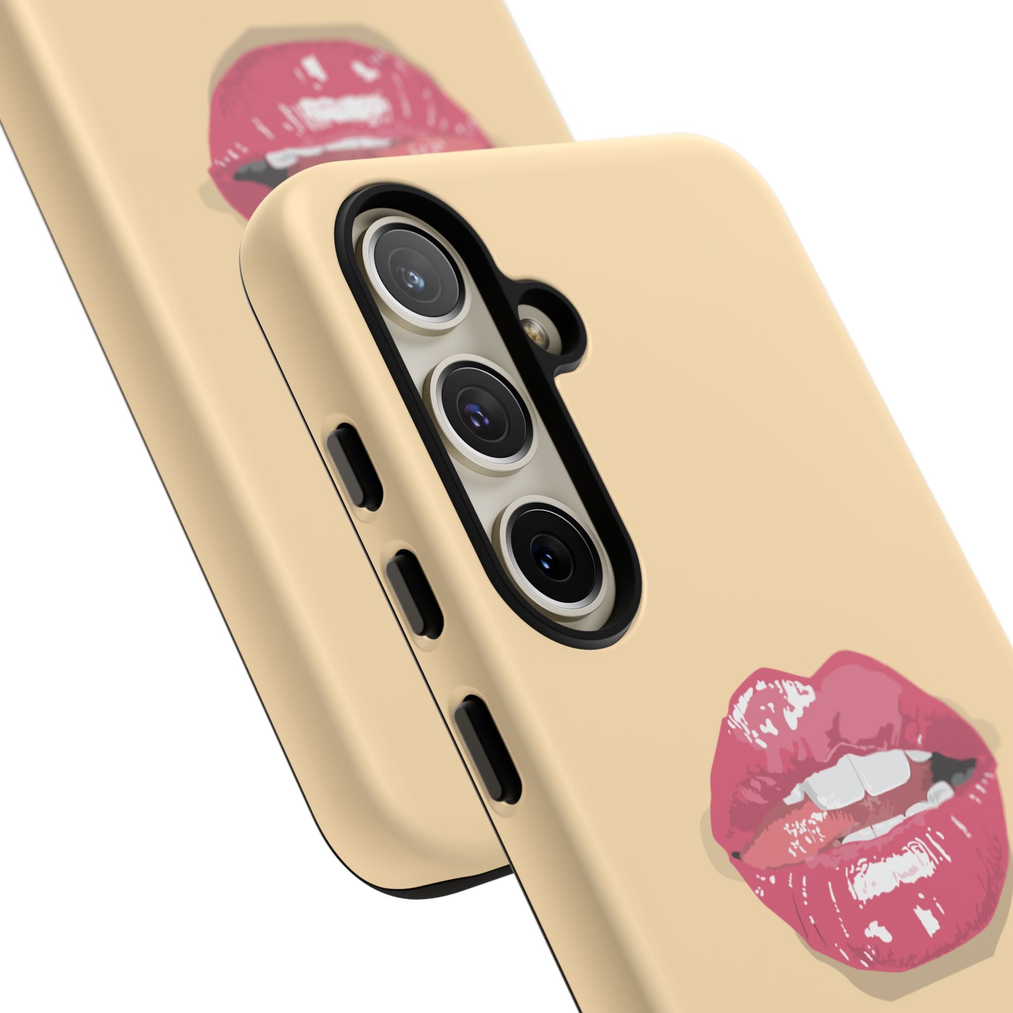 Stylish Phone Case with Lip Print, Trendy Mobile Cover, Fashion Accessory, Gift for Her, Cute Cell Phone Case