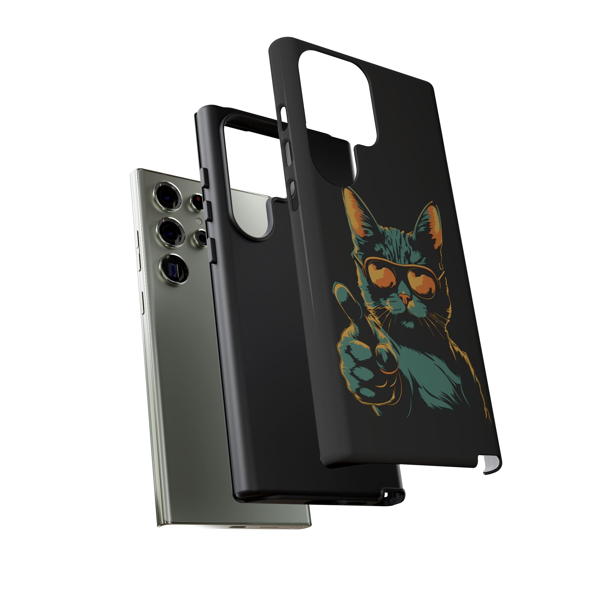 Cool Cat Phone Case, Stylish Phone Cover, Pet Lover Gift, Cute Cat Design, Fun Cat Accessories