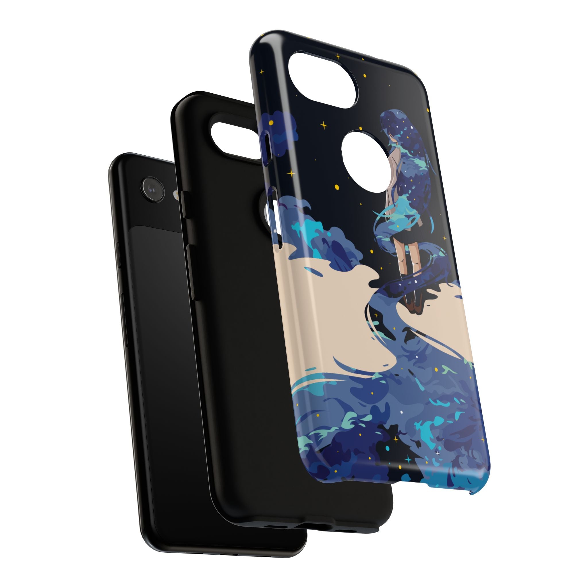 Galaxy-Inspired Phone Case, Celestial Design, Tough Phone Cover, Gift for Space Lovers, Artsy Accessories, Unique Merchandise