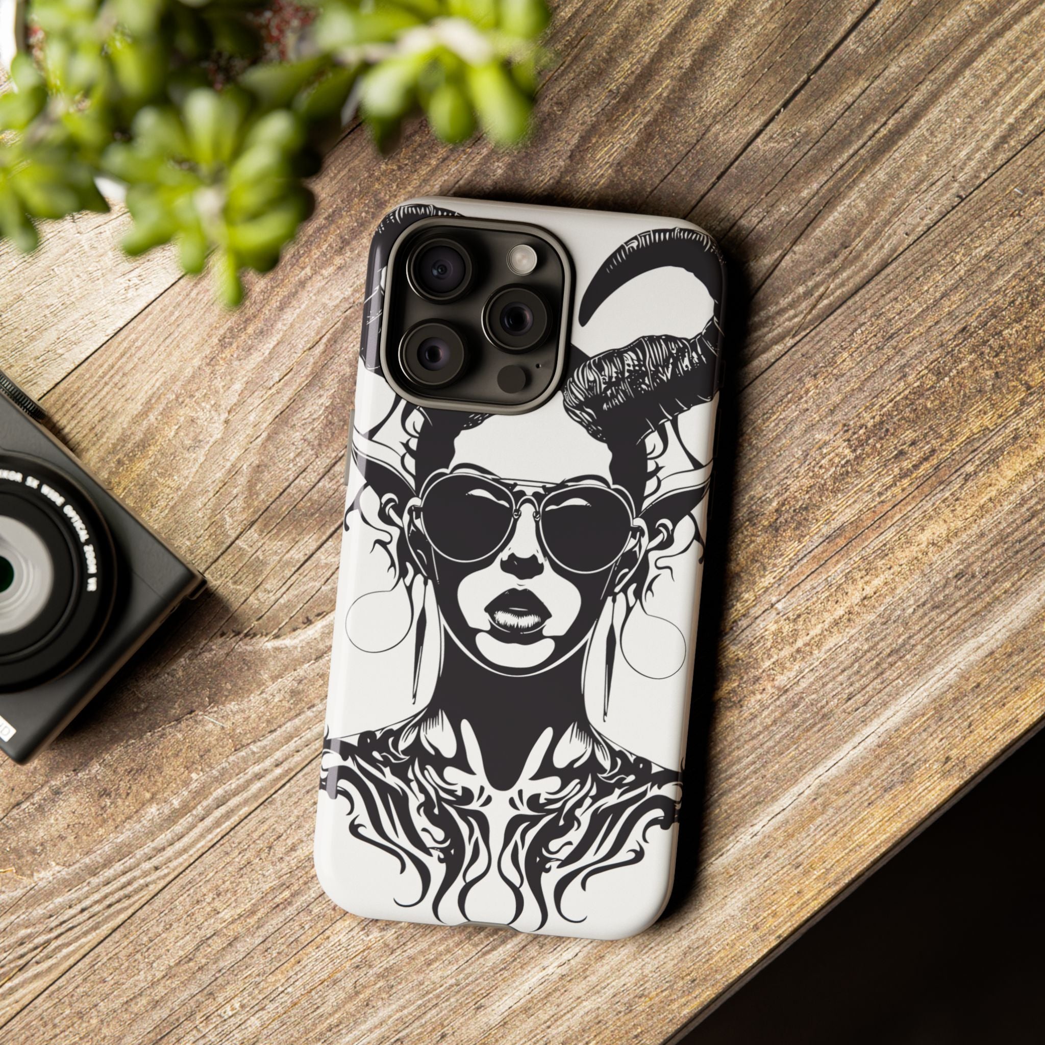 Tough Cases: Stylish Phone Case with Edgy Design, Protective Cover, Gift for Her, Trendy Accessories, Unique Art, Holiday Present