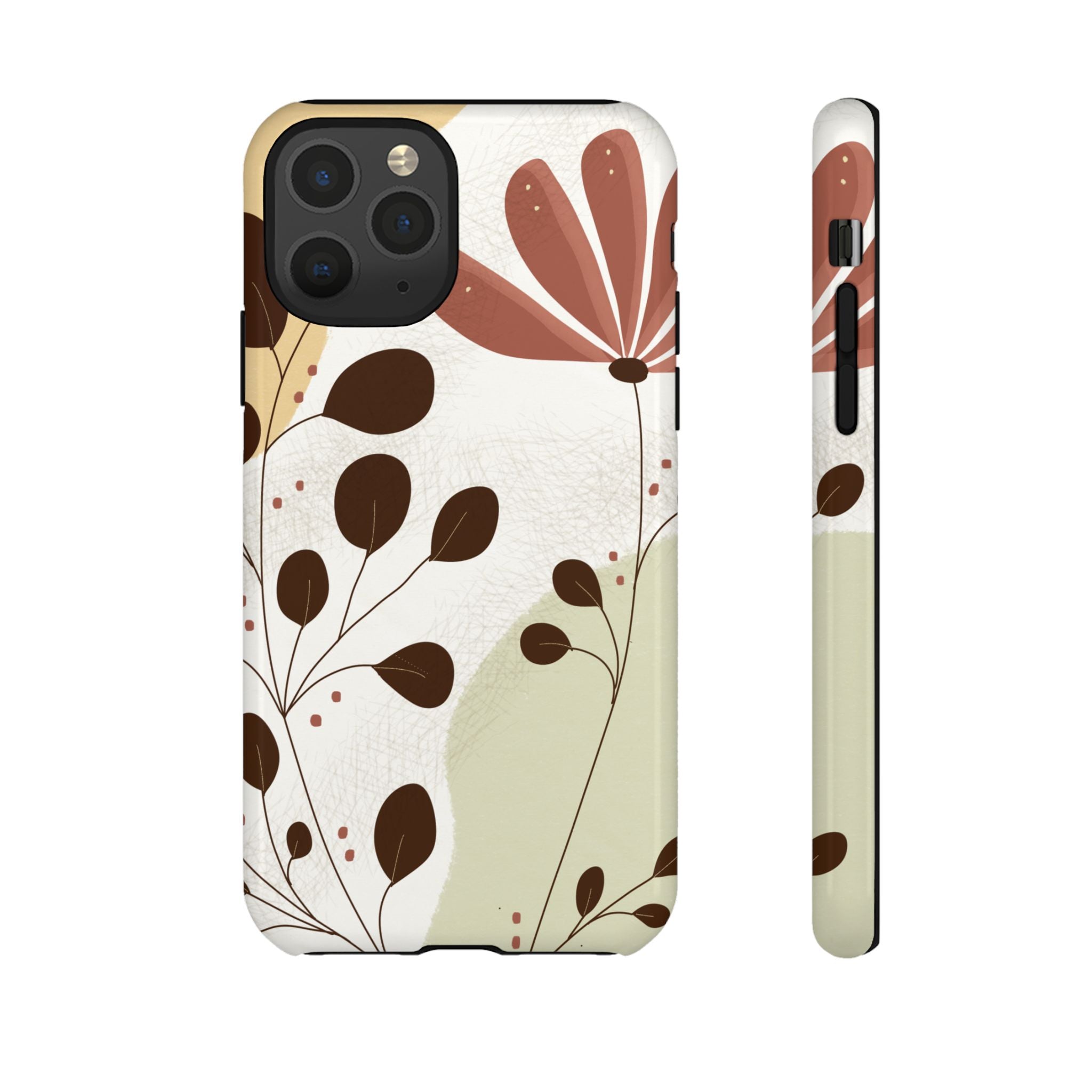 Floral Phone Case - Stylish Tough Cases for Women, Trendy Phone Cover, Gift for Her, Birthday Present, Everyday Use