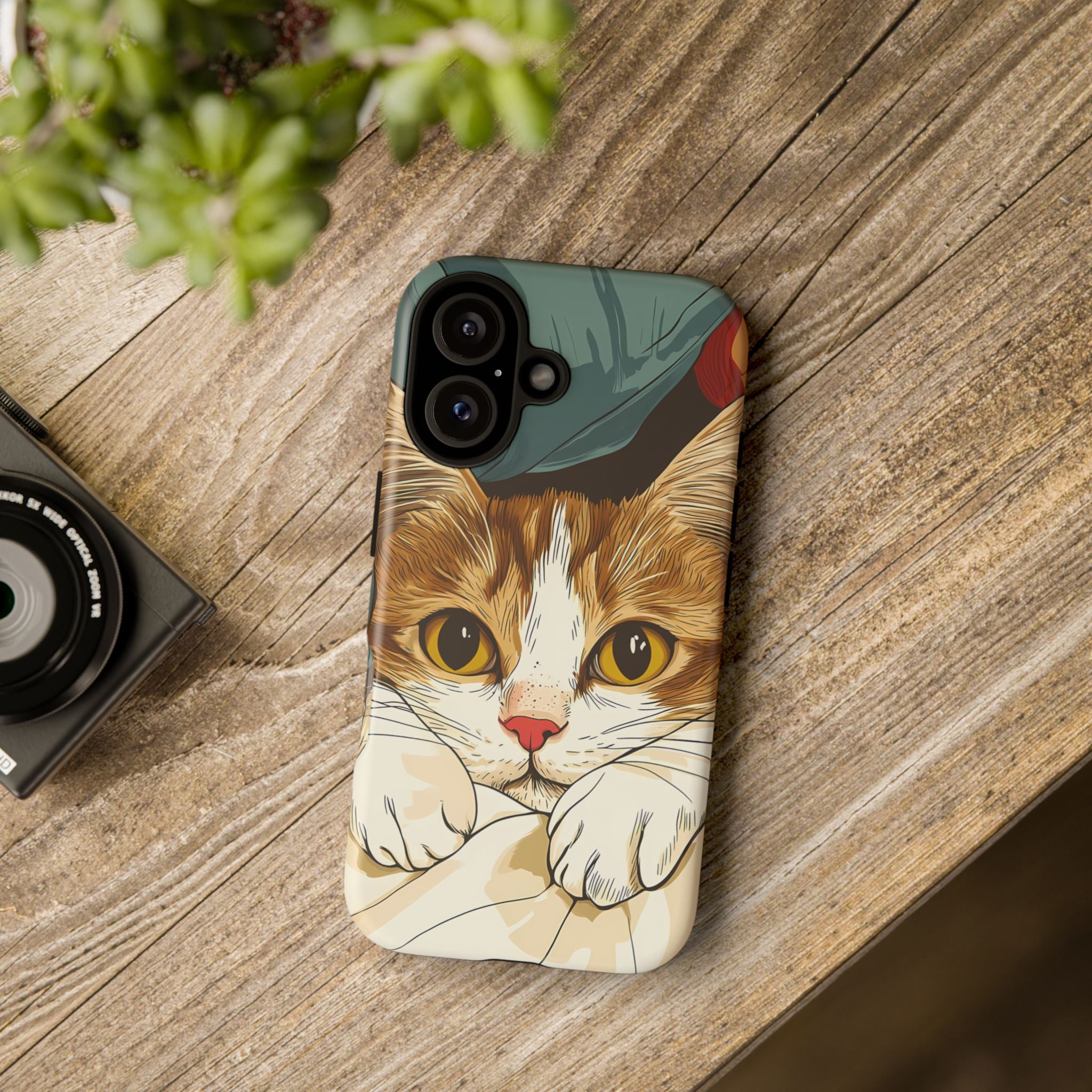 Cute Cat Phone Case - Ideal for Cat Lovers, Pet Owners, Birthday Gifts, Smartphone Accessories, Funny Pet Humor