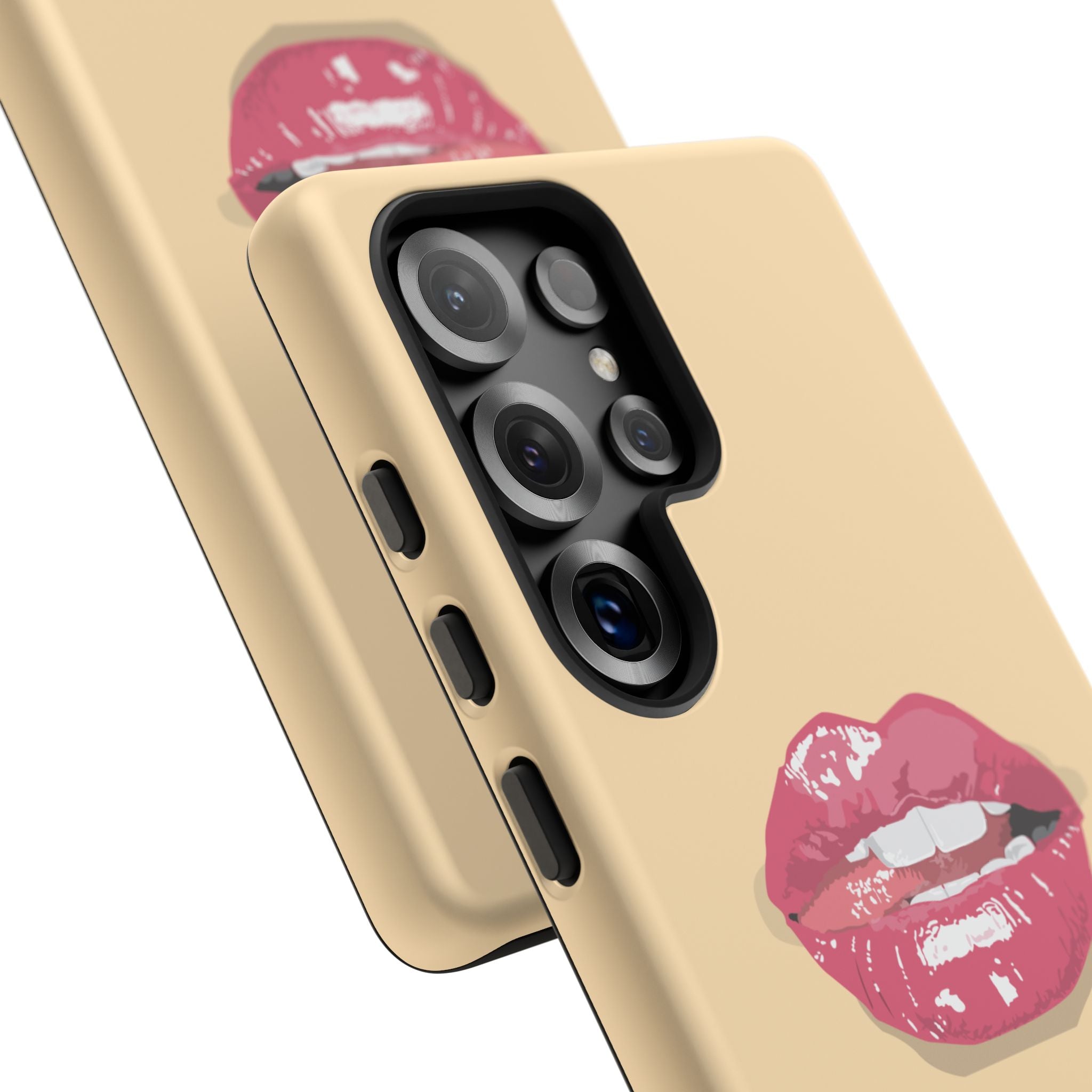 Stylish Phone Case with Lip Print, Trendy Mobile Cover, Fashion Accessory, Gift for Her, Cute Cell Phone Case