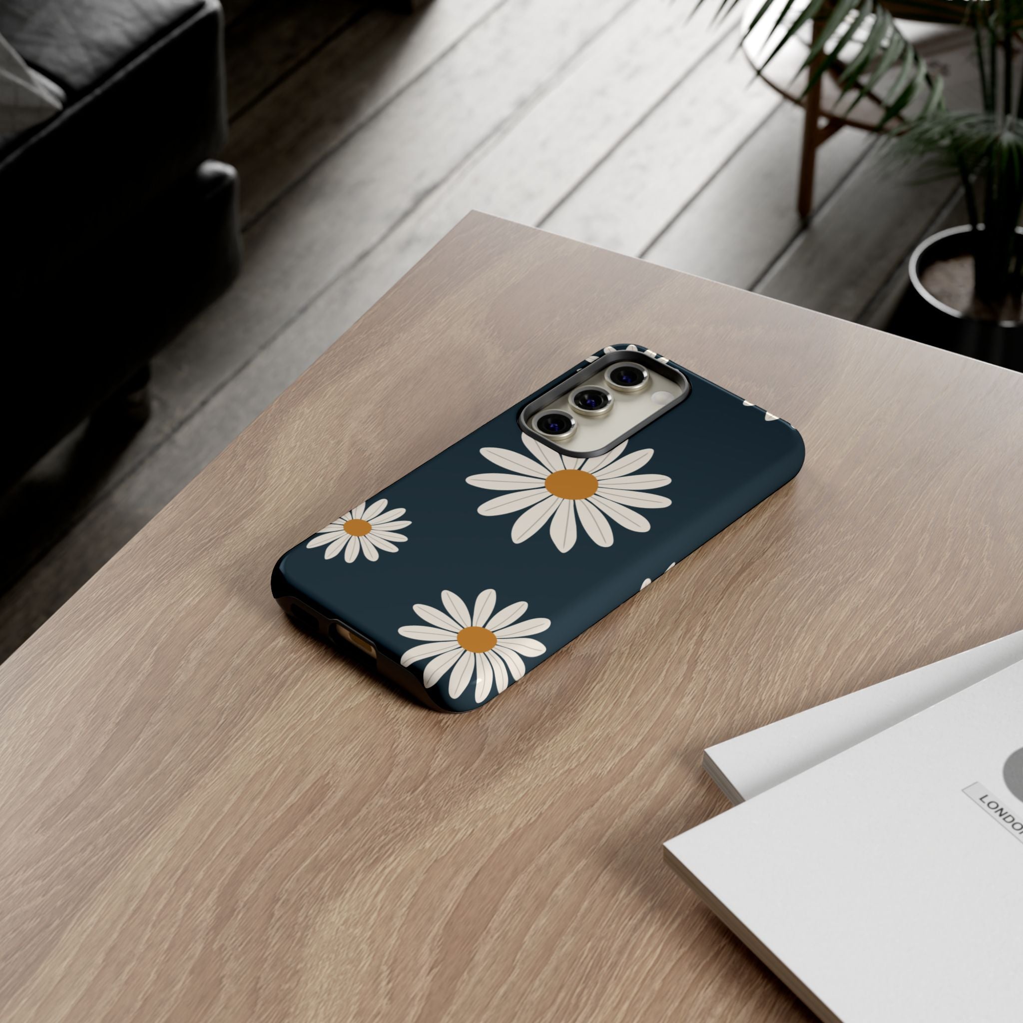 Daisy Phone Case, Floral Phone Cover, Tough Phone Case, Gift for Flower Lovers, Smartphone Accessory, Spring Design