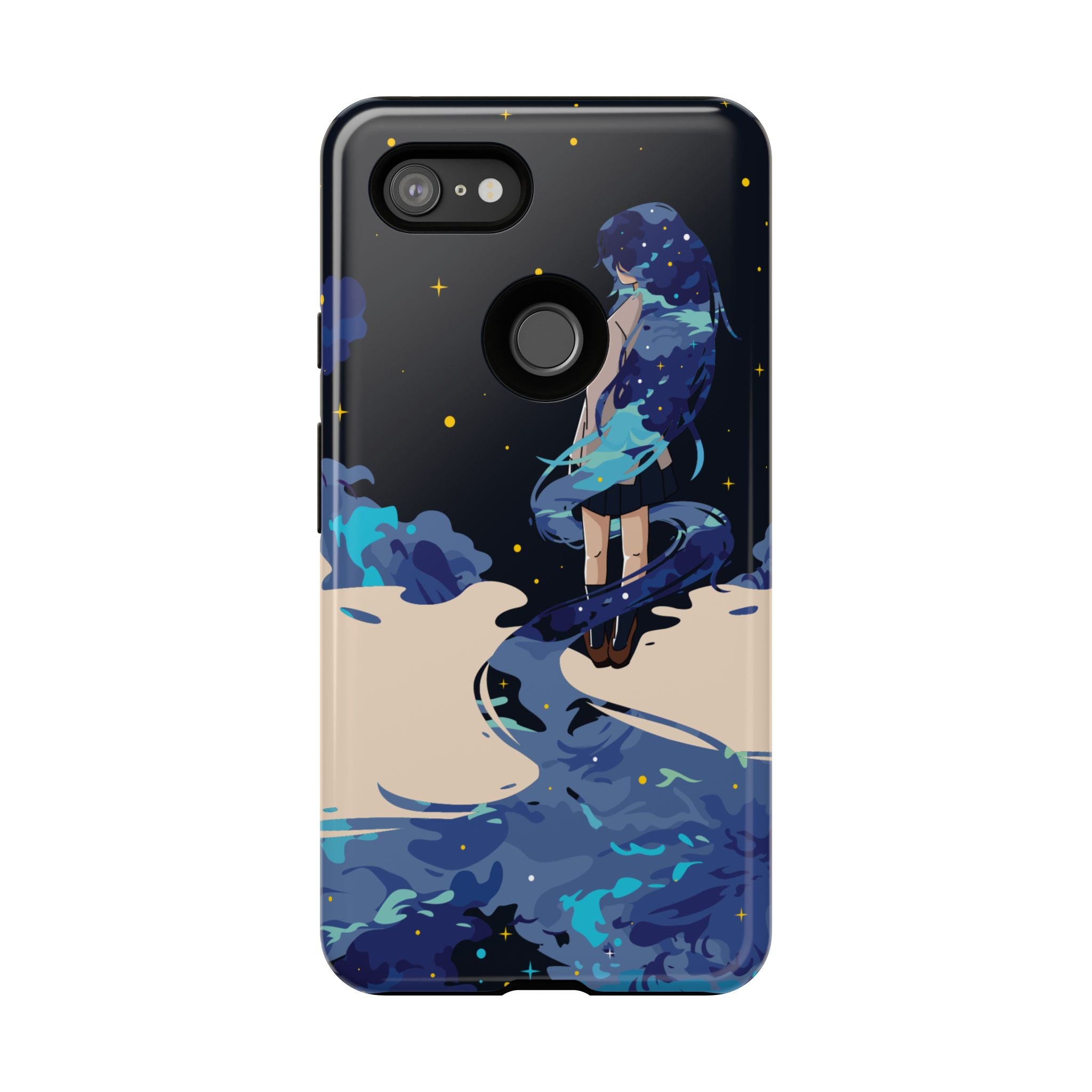 Galaxy-Inspired Phone Case, Celestial Design, Tough Phone Cover, Gift for Space Lovers, Artsy Accessories, Unique Merchandise