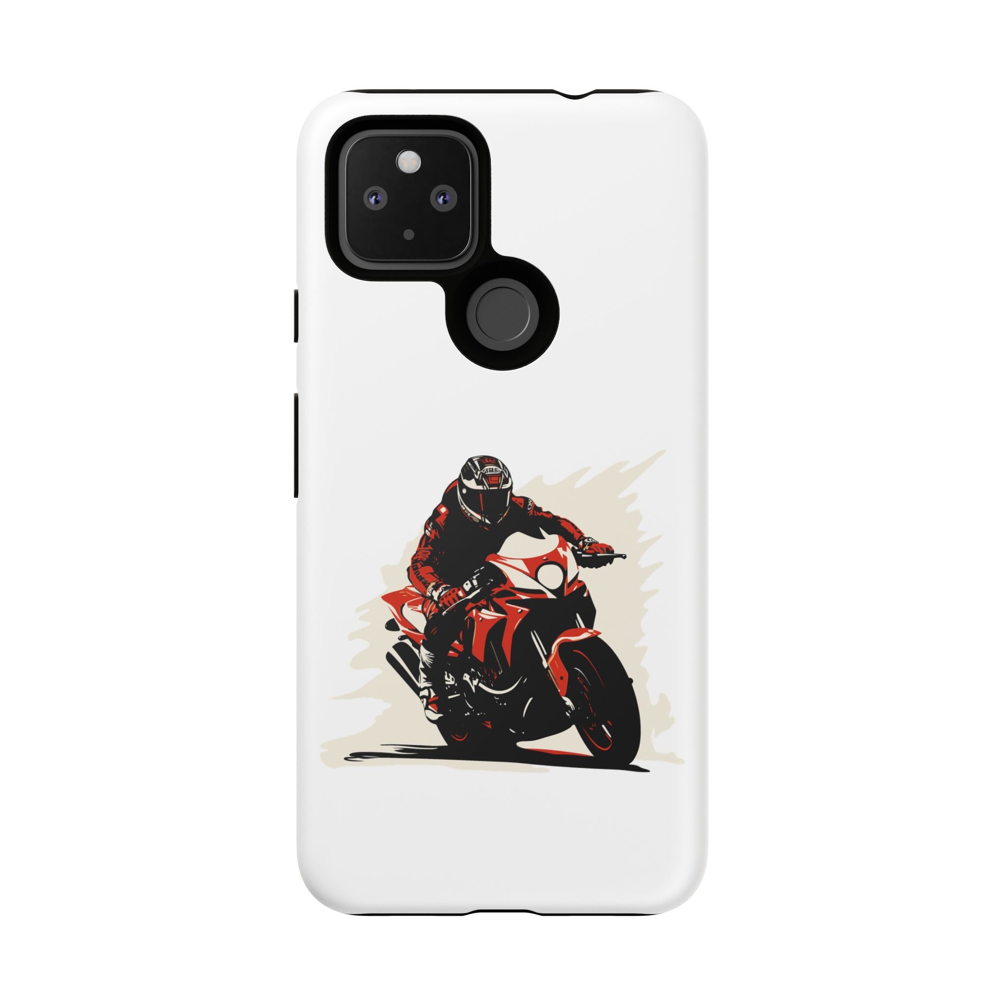 Motorcycle Phone Case, Tough Cases for Riders, Biker Accessory, Gifts for Motorcyclists, Red Bike Design