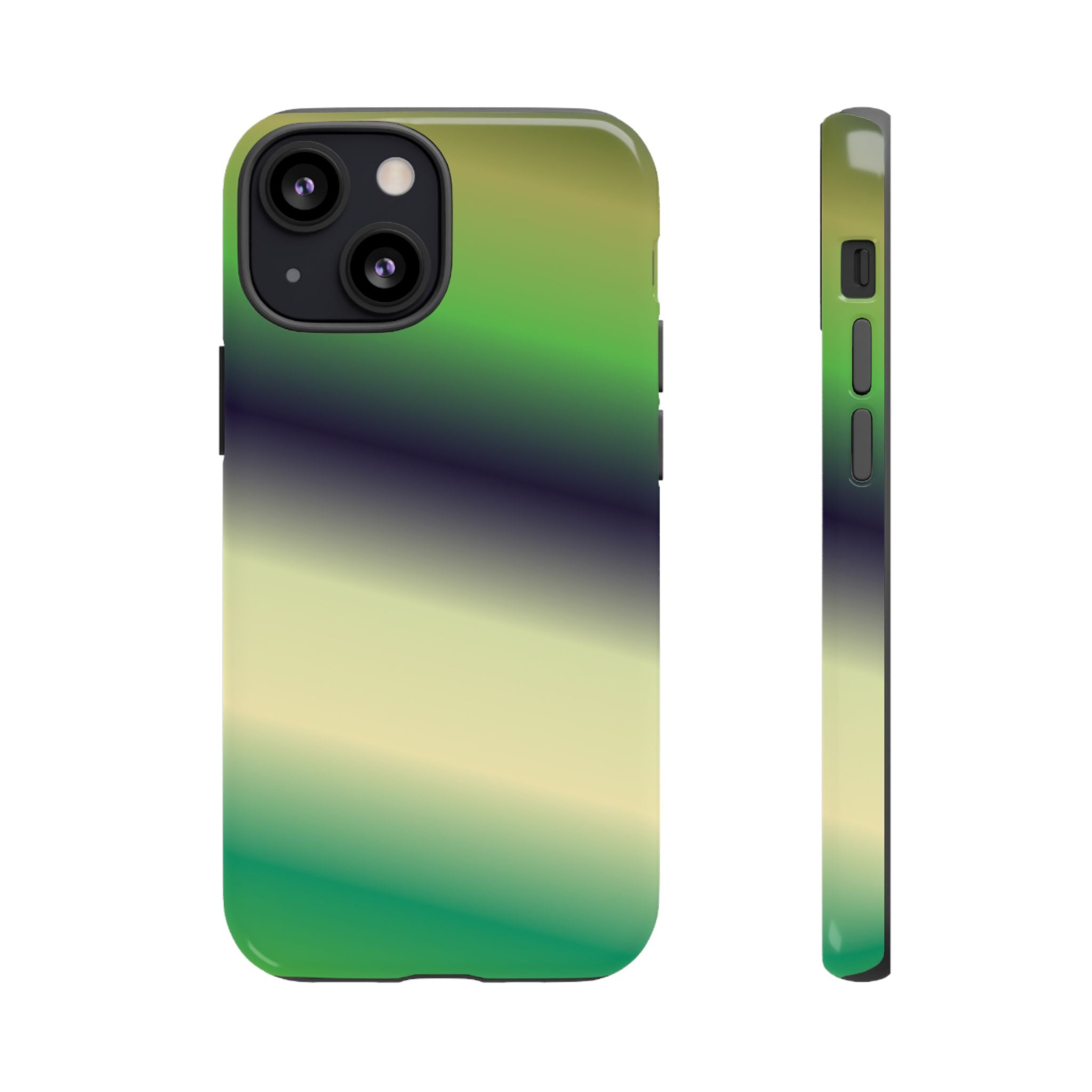 Gradient Phone Case - Tough Cases, Unique Cell Phone Cover, Stylish Tech Accessories, Green and Black Gradient, Perfect Gift