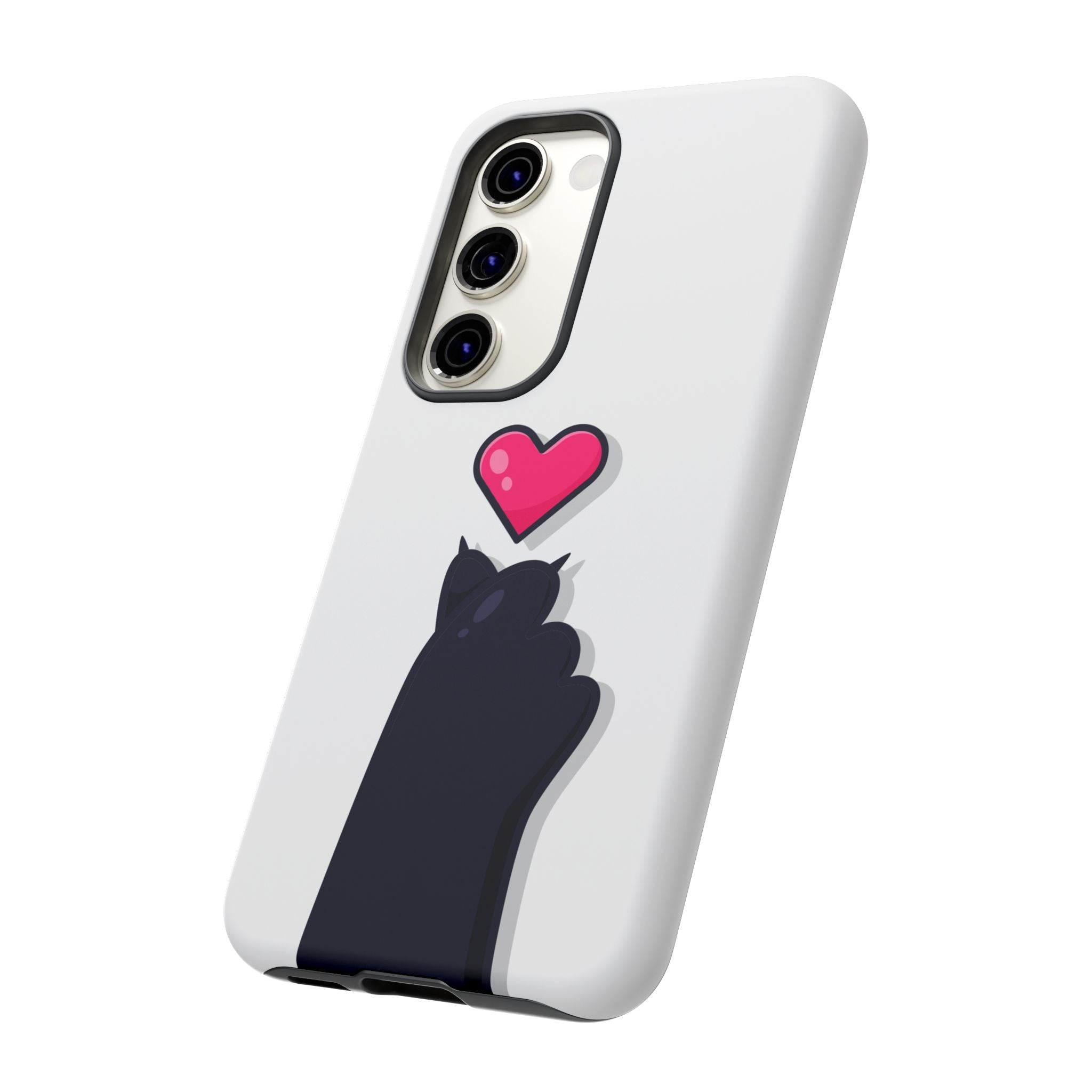 Cute Cat Love Phone Case, Tough Cell Phone Cover, Animal Lover Gifts, Pet Parent Accessories, Valentine's Day Essentials