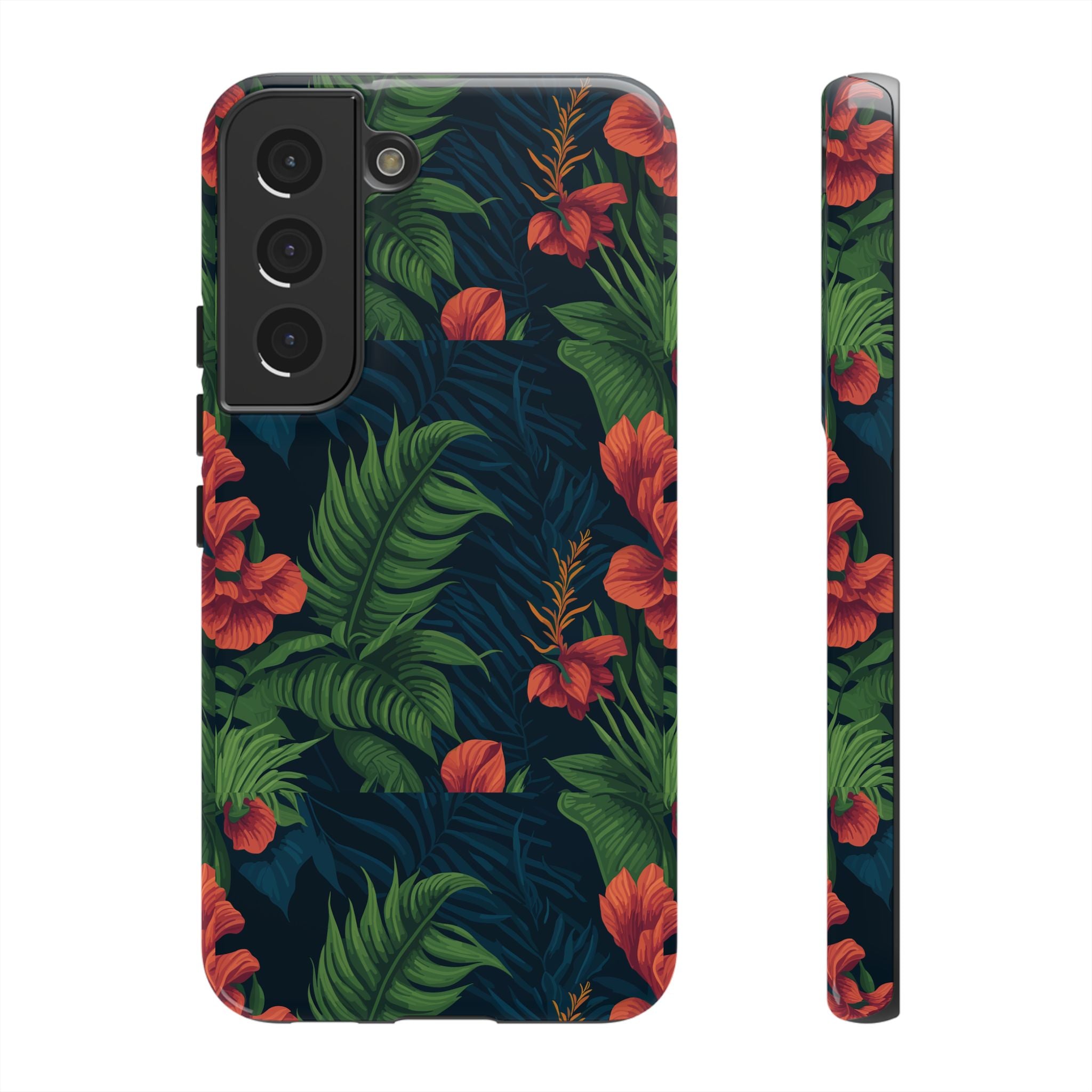 Tropical Phone Case with Floral Design, Eco-Friendly Protection for Summer Vibes, Ideal Gift for Nature Lovers, Vibrant Background